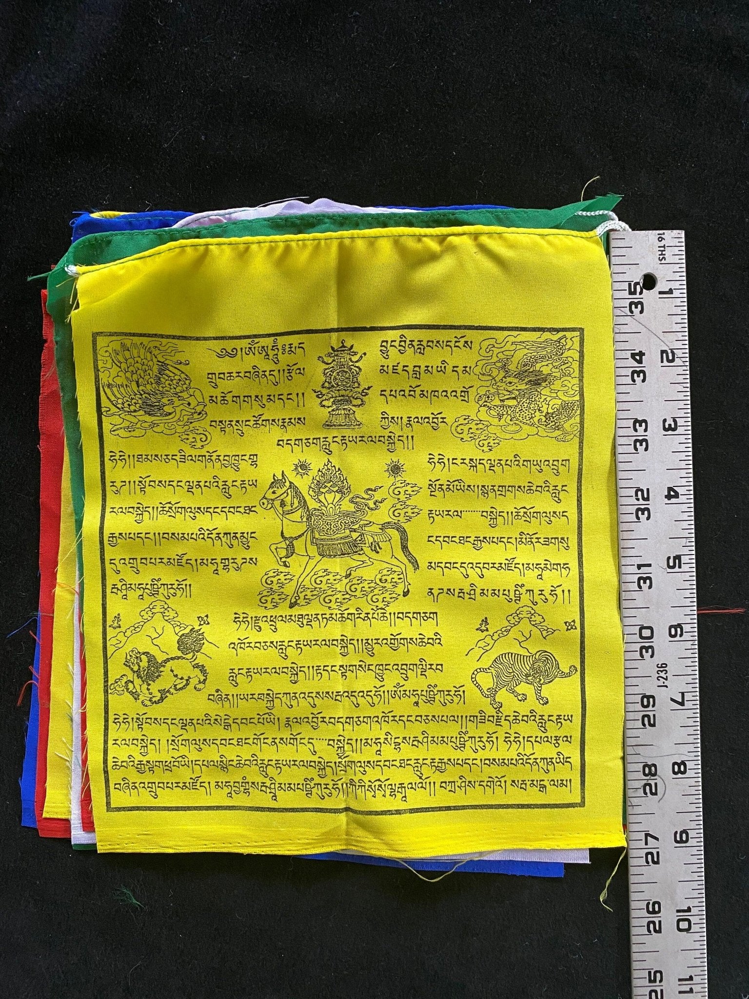 Mixed Deity Prayer Flags | Tibetan Prayer Flags | 8in x 9in | 1 set of 10 flags - The Incense Stick