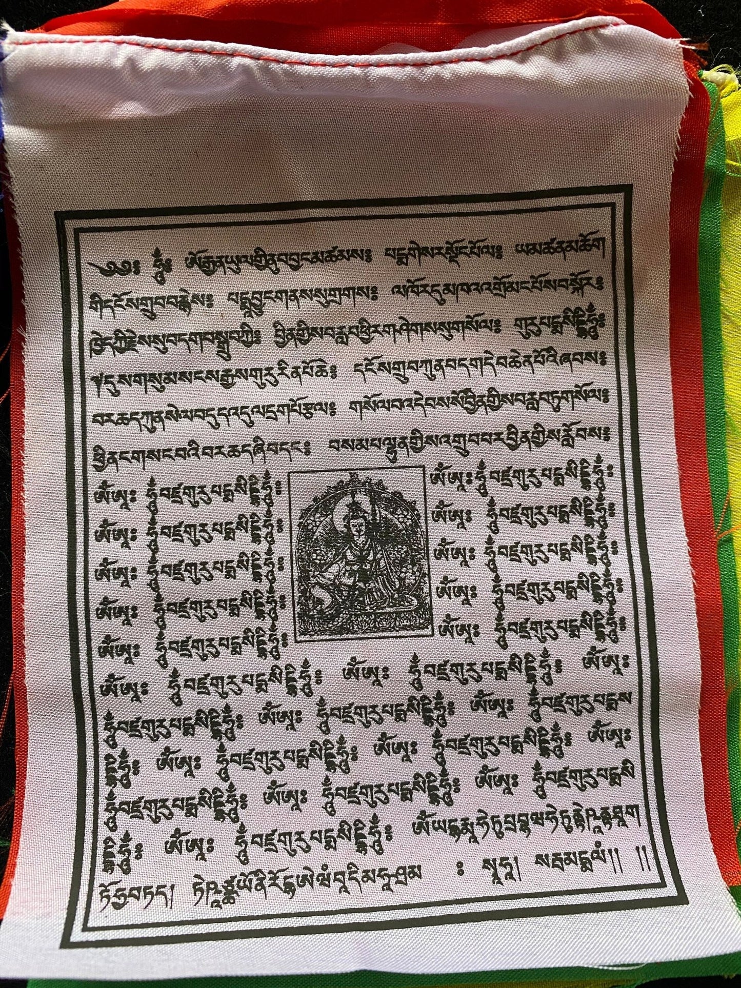 Small Mixed Deity Prayer Flags | Tibetan Prayer Flags | 5in x 6in | 1 set of 10 flags - The Incense Stick