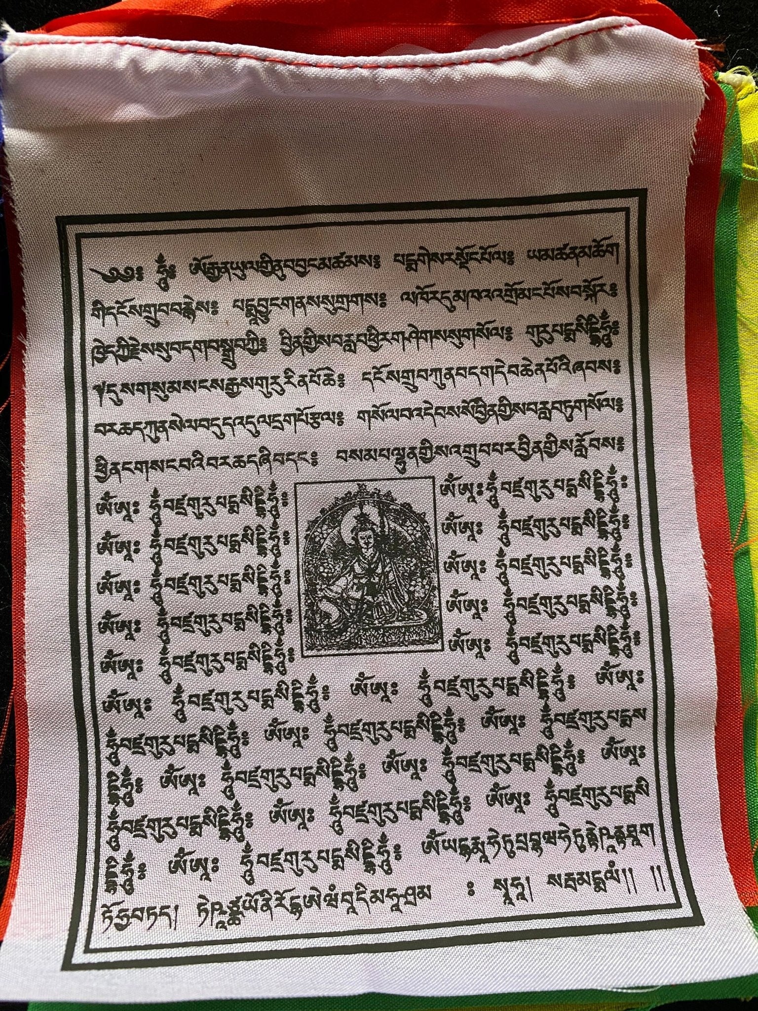 Small Mixed Deity Prayer Flags | Tibetan Prayer Flags | 5in x 6in | 1 set of 10 flags - The Incense Stick