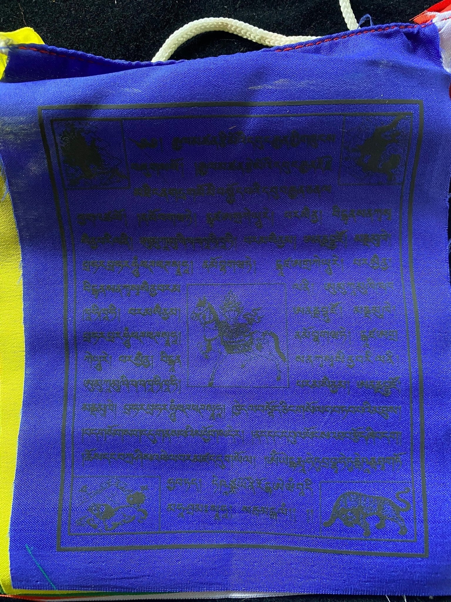 Small Mixed Deity Prayer Flags | Tibetan Prayer Flags | 5in x 6in | 1 set of 10 flags - The Incense Stick