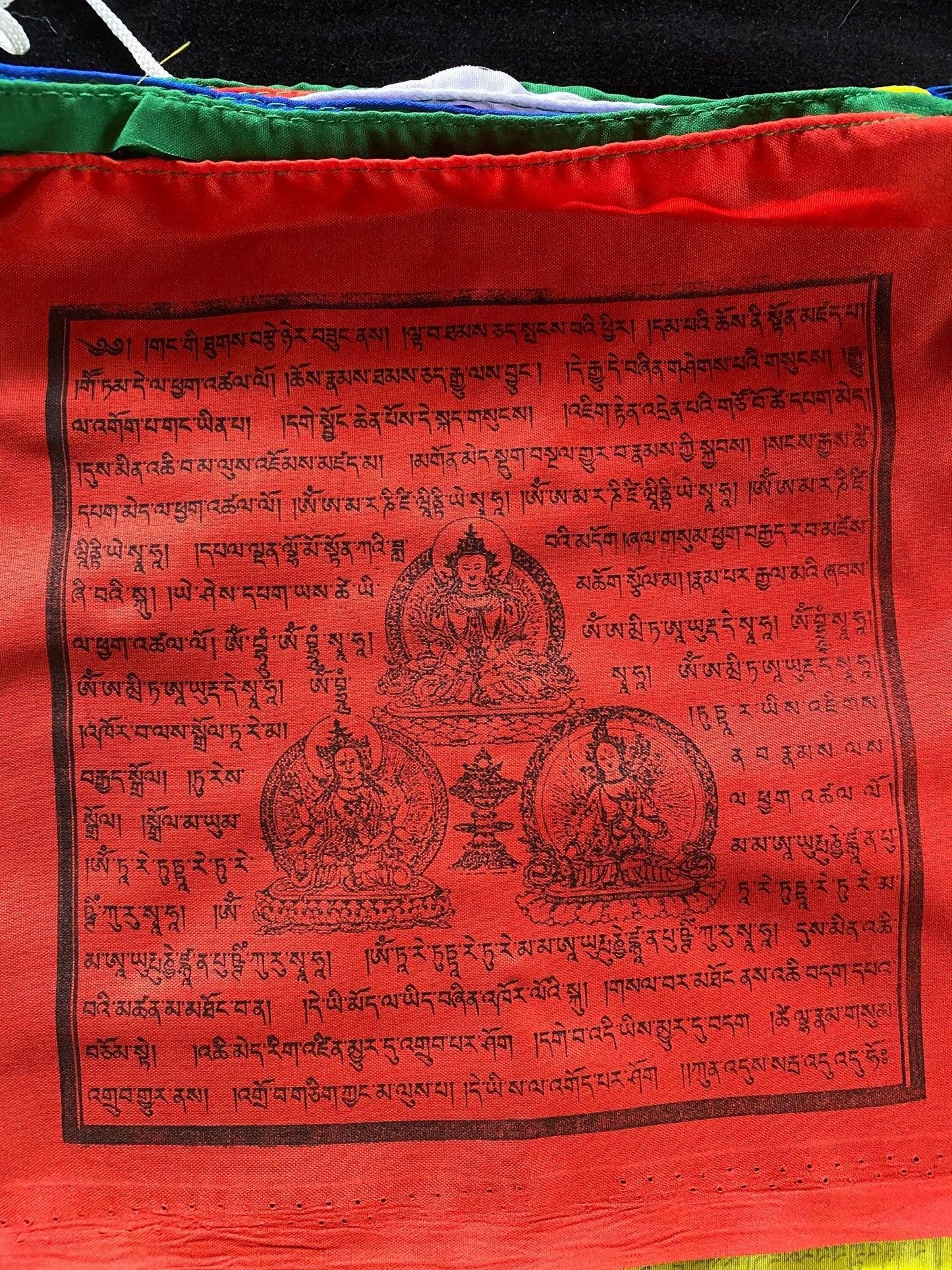 Mixed Deity Prayer Flags | Tibetan Prayer Flags | 8in x 9in | 1 set of 10 flags - The Incense Stick