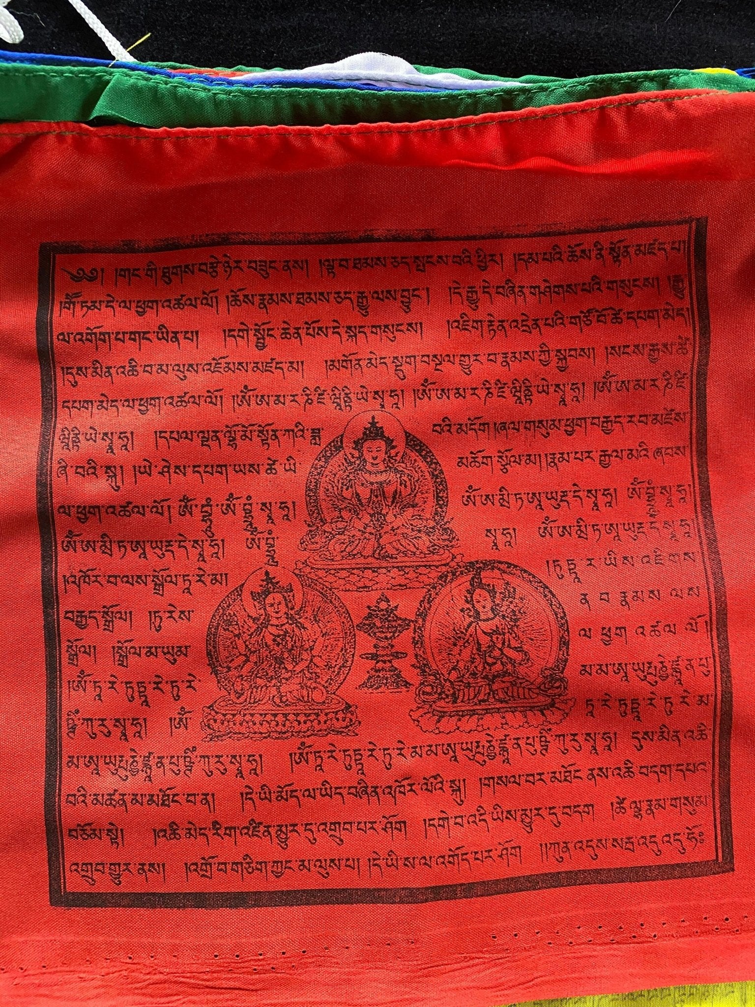 Mixed Deity Prayer Flags | Tibetan Prayer Flags | 8in x 9in | 1 set of 10 flags - The Incense Stick