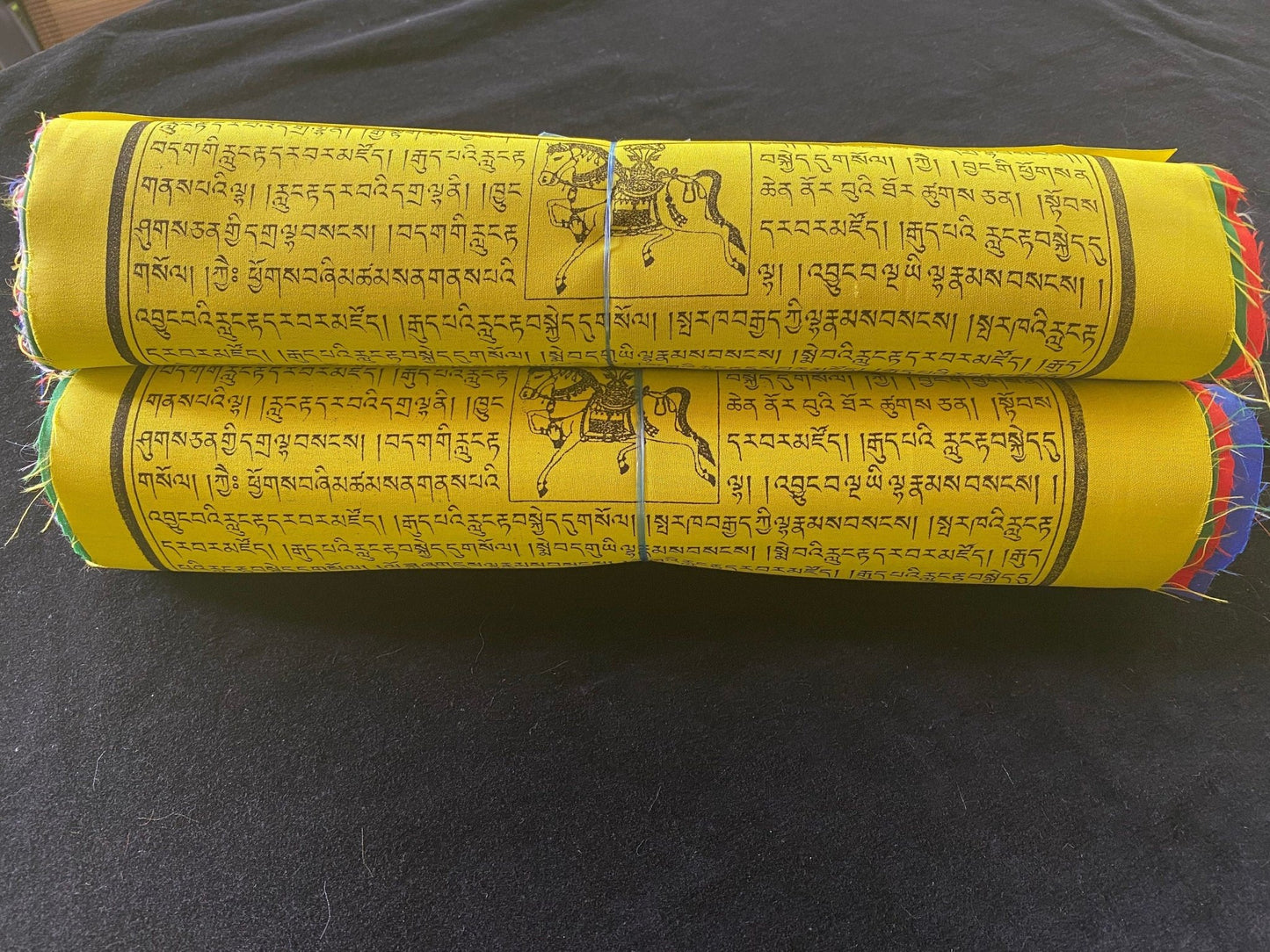 Mixed Deity Prayer Flags | Tibetan Prayer Flags | 13in x 16in | 1 set of 25 flags | VERY LARGE - The Incense Stick