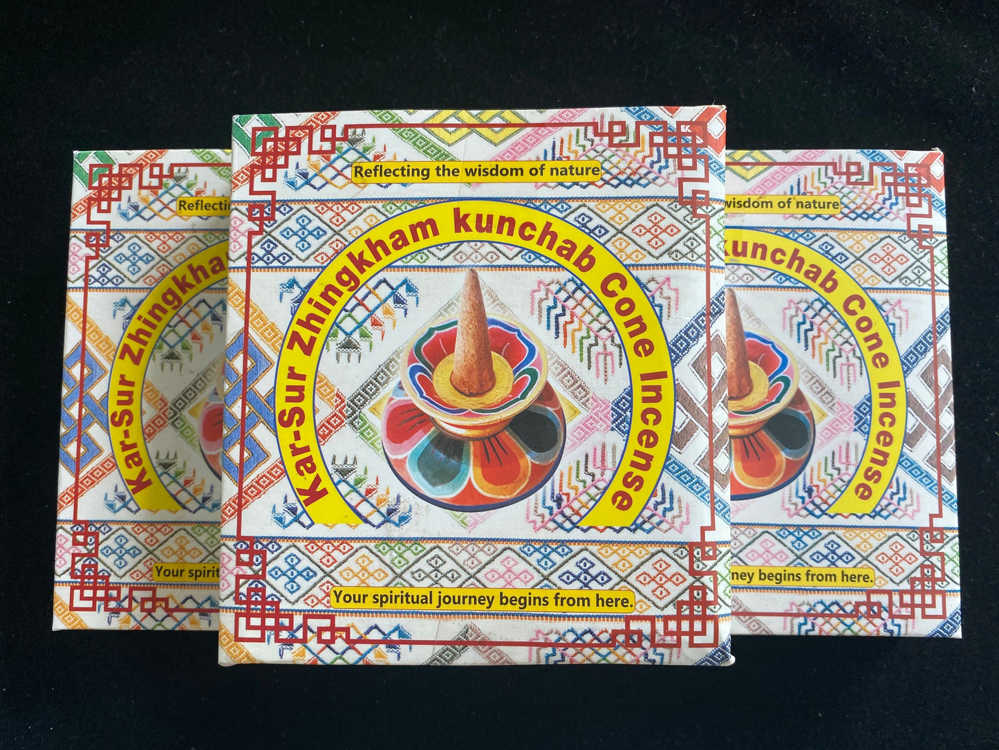 Kar-Sur Zhingkham Kunchab Cone Incense | Bhutanese Incense | 30 cones | 2 inches high