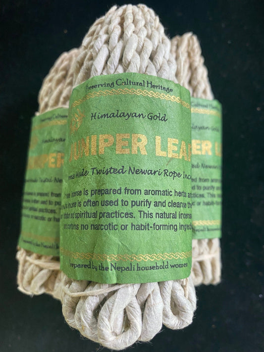 Juniper Leaf Nepali Rope Incense | 50 ropes | 4 inches | Herbal Dhoop - The Incense Stick