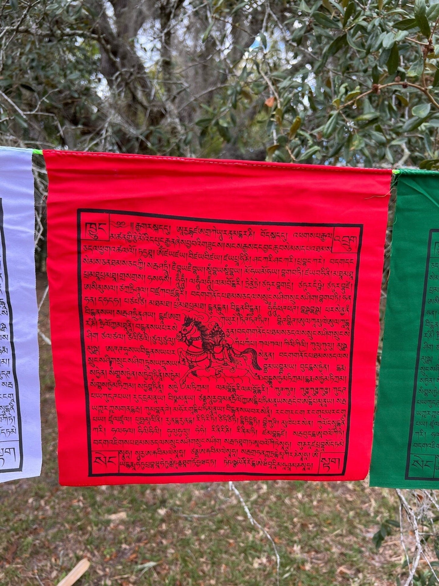 Gyaltsen Tsenmö | Tibetan Prayer Flags | 13 x 13 | Set of 25 | Victory Banner - The Incense Stick