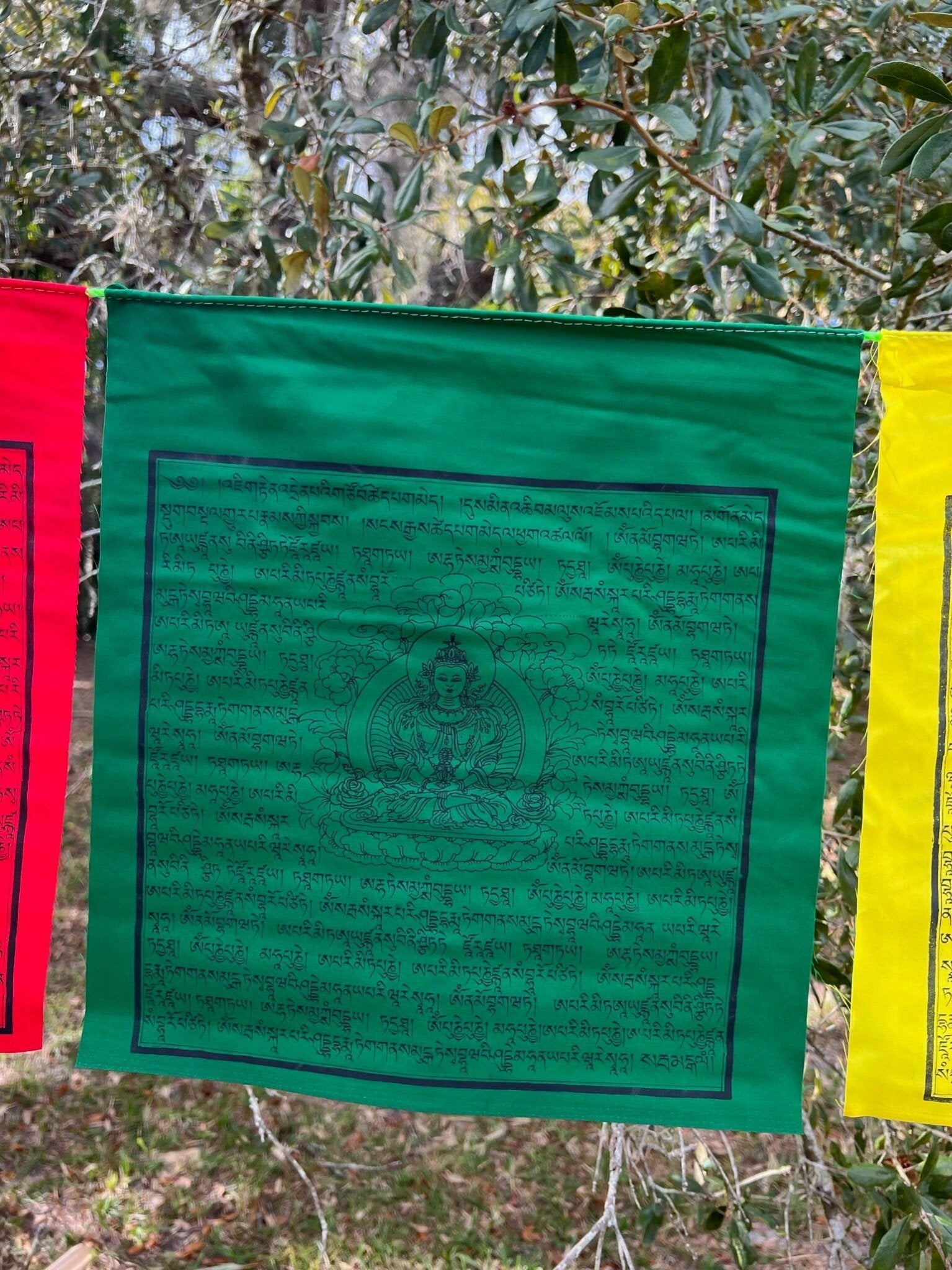 Amitayus | Tibetan Prayer Flags | 13 x 13 | Set of 25 | Tsepame | Buddha of Longevity - The Incense Stick