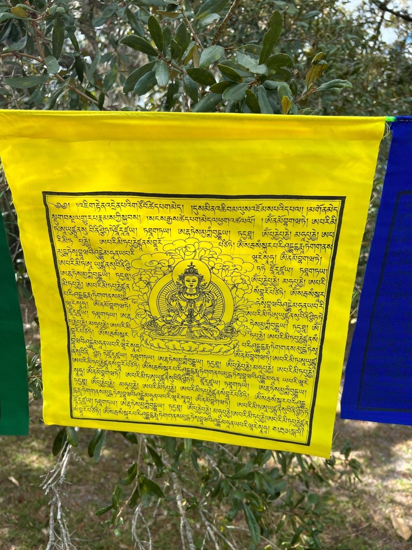 Amitayus | Tibetan Prayer Flags | 13 x 13 | Set of 25 | Tsepame | Buddha of Longevity - The Incense Stick