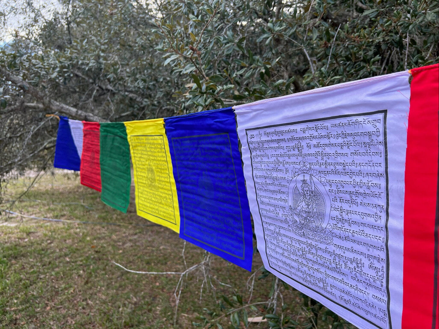Guru Rinpoche | Tibetan Prayer Flags | 13 x 13 | Set of 25 | Guru Padmasambhava