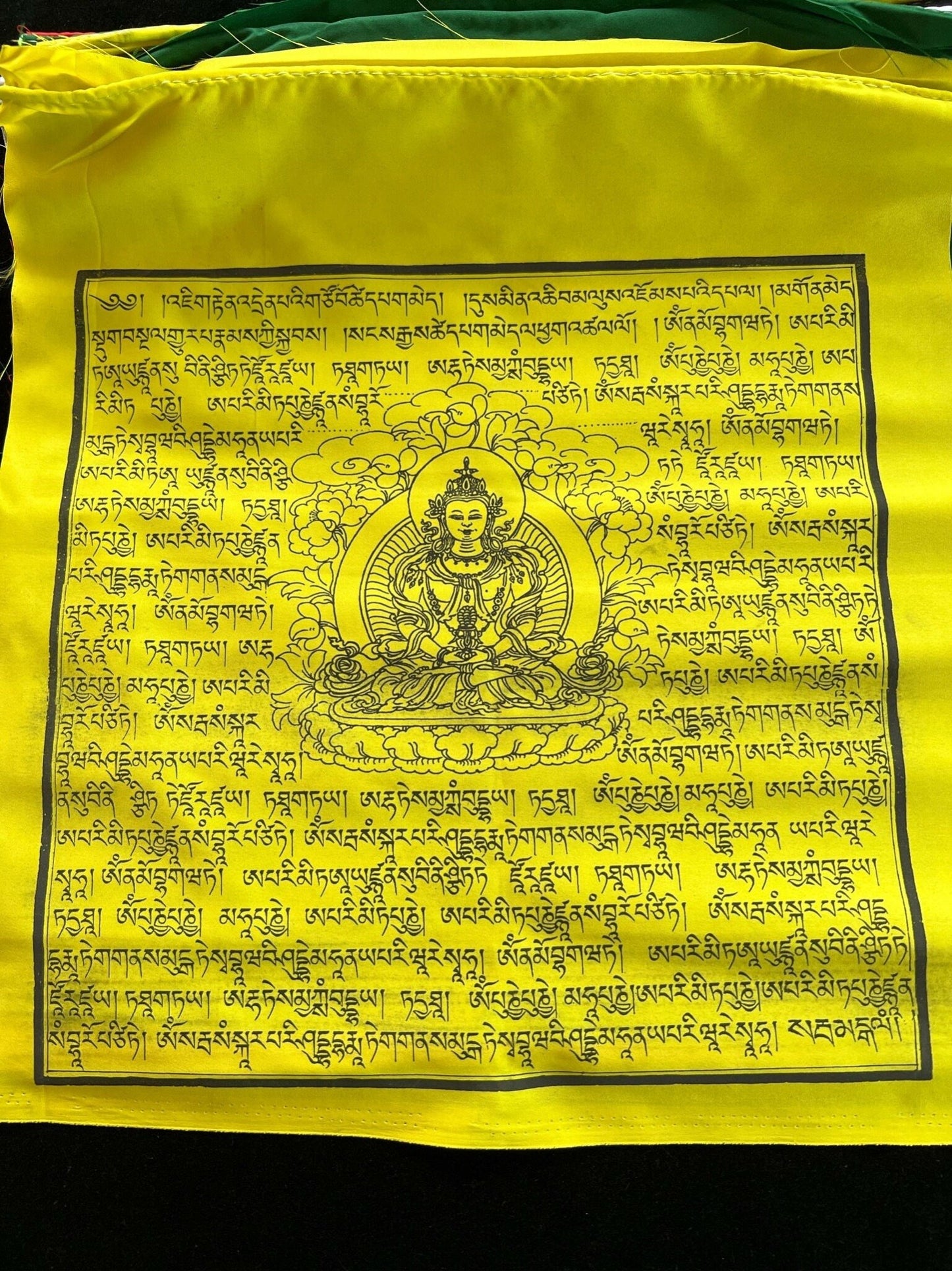 Amitayus | Tibetan Prayer Flags | 13 x 13 | Set of 25 | Tsepame | Buddha of Longevity - The Incense Stick