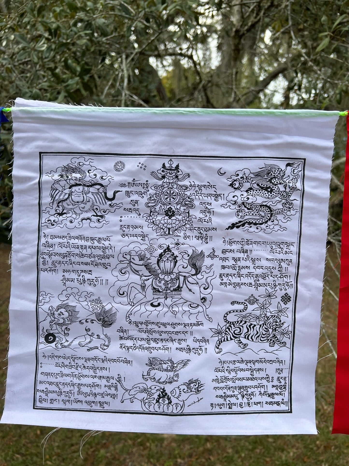 Windhorse| Tibetan Prayer Flags | 13 x 13 | Set of 25 | Lung Ta - The Incense Stick