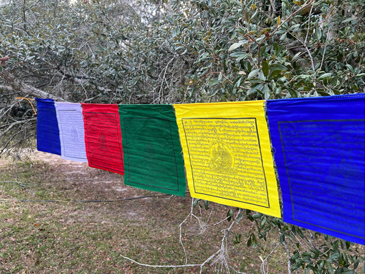 Guru Rinpoche | Tibetan Prayer Flags | 13 x 13 | Set of 25 | Guru Padmasambhava