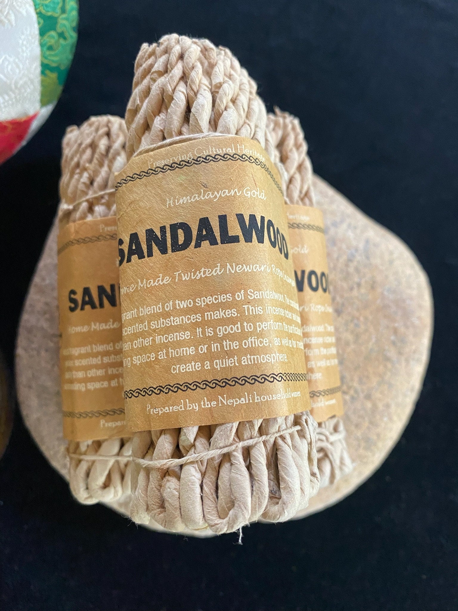 Sandalwood Nepali Rope Incense | 50 ropes | 4 inches | Herbal Dhoop - The Incense Stick