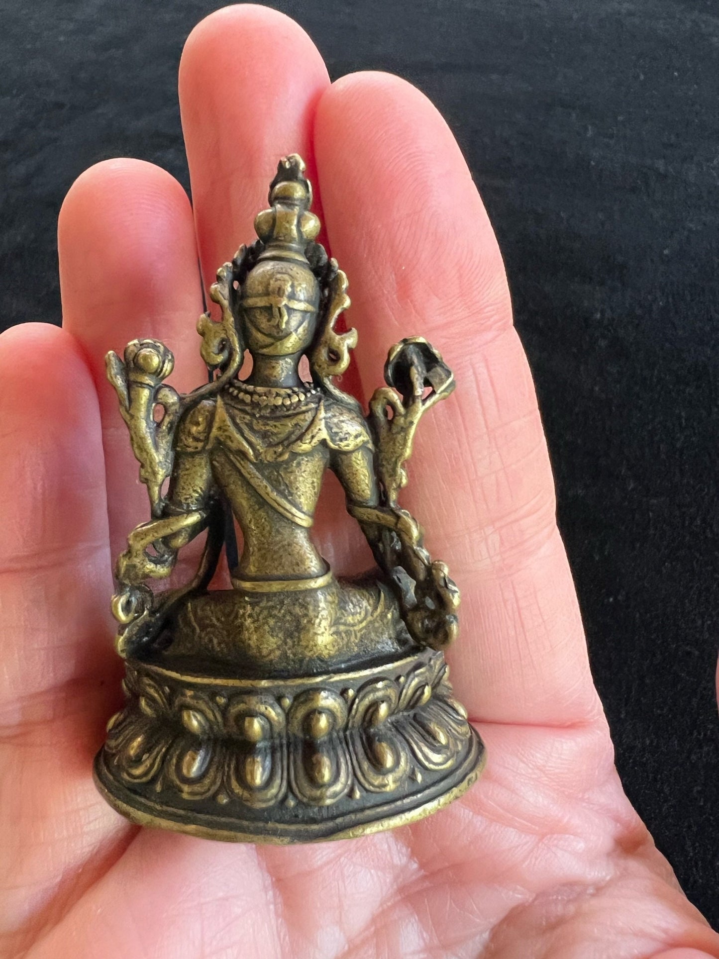 Deluxe Small Green Tara Statue (Matte Finish) | Handmade |2.17 inches | Dolma - The Incense Stick