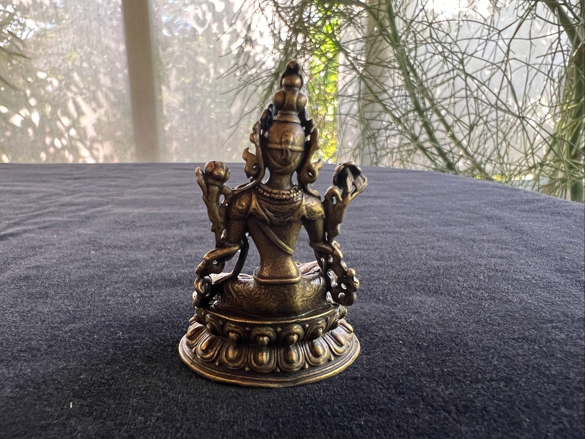 Deluxe Small Green Tara Statue (Matte Finish) | Handmade |2.17 inches | Dolma - The Incense Stick