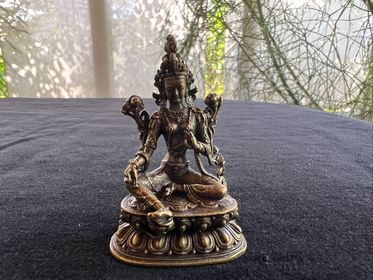Deluxe Small Green Tara Statue (Matte Finish) | Handmade |2.17 inches | Dolma - The Incense Stick