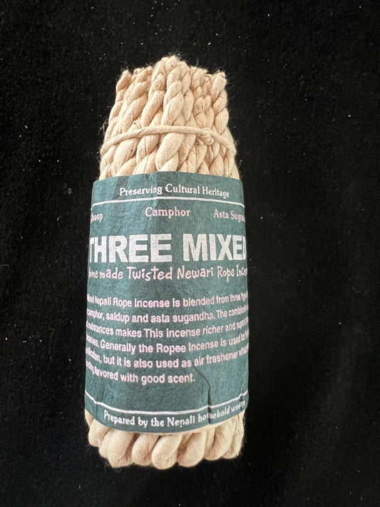 Three Mixed Nepali Rope Incense | 50 ropes | 4 inches | Herbal Dhoop - The Incense Stick