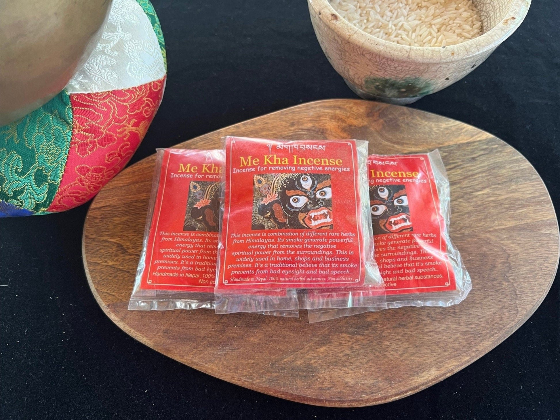 Me Kha Incense Powder| Tibetan Incense | 35 grams | Incense for removing negative energies | Ward off Misfortune | Mikha Dadok - The Incense Stick
