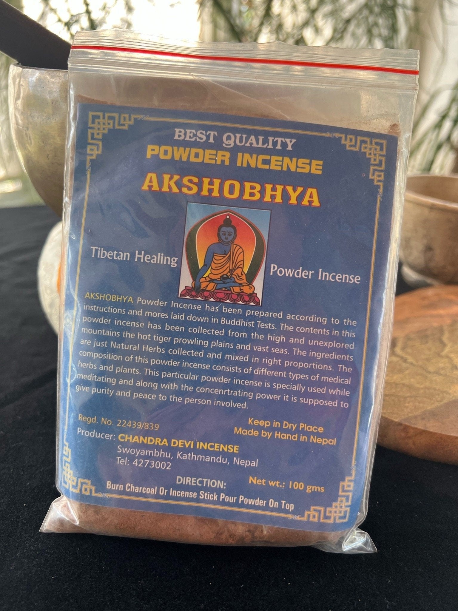 Akshobhya Incense Powder| Nepalese Incense Powder | 100 grams | Chandra Devi Incense - The Incense Stick