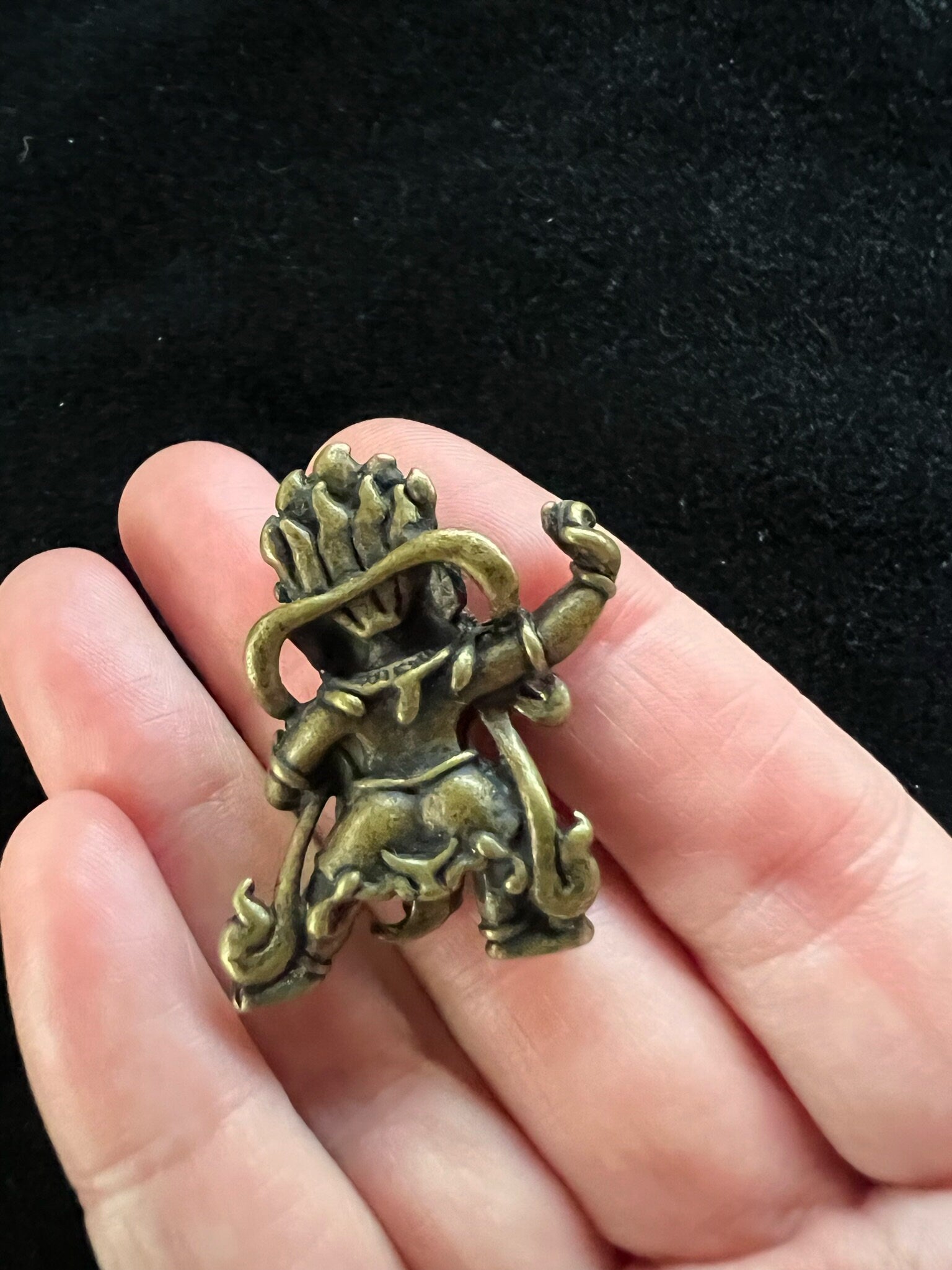 Small Vajrapani Amulet | Handmade | 1.5 inches by 1.18 inches | Buddhist Protector - The Incense Stick