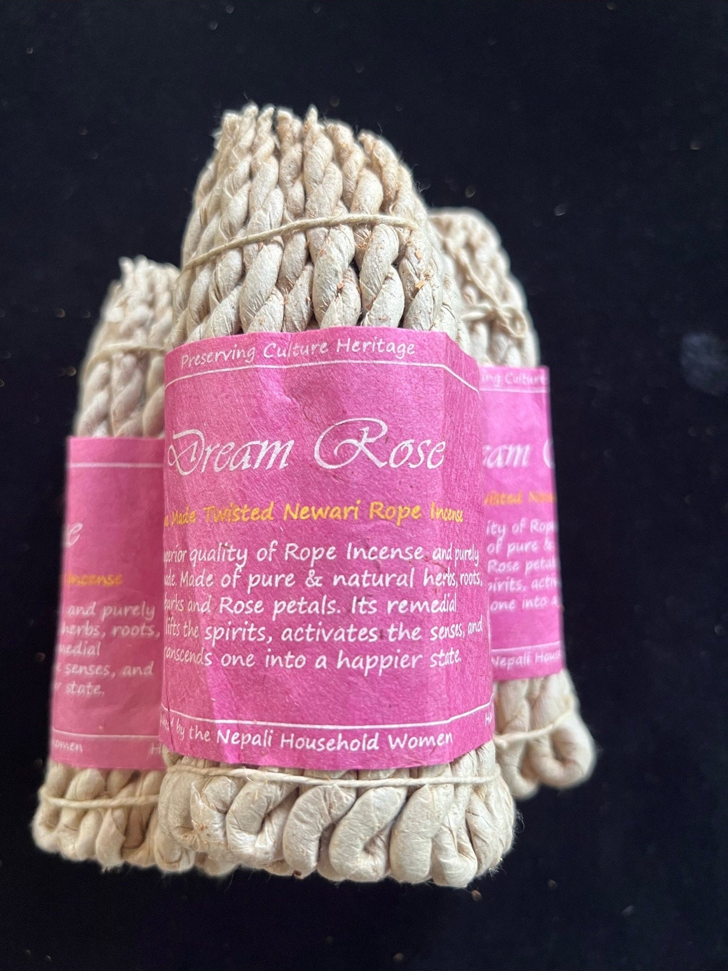 Dream Rose Nepali Rope Incense | Tibetan Incense | 50 ropes | 4.0 inches | Herbal Dhoop - The Incense Stick