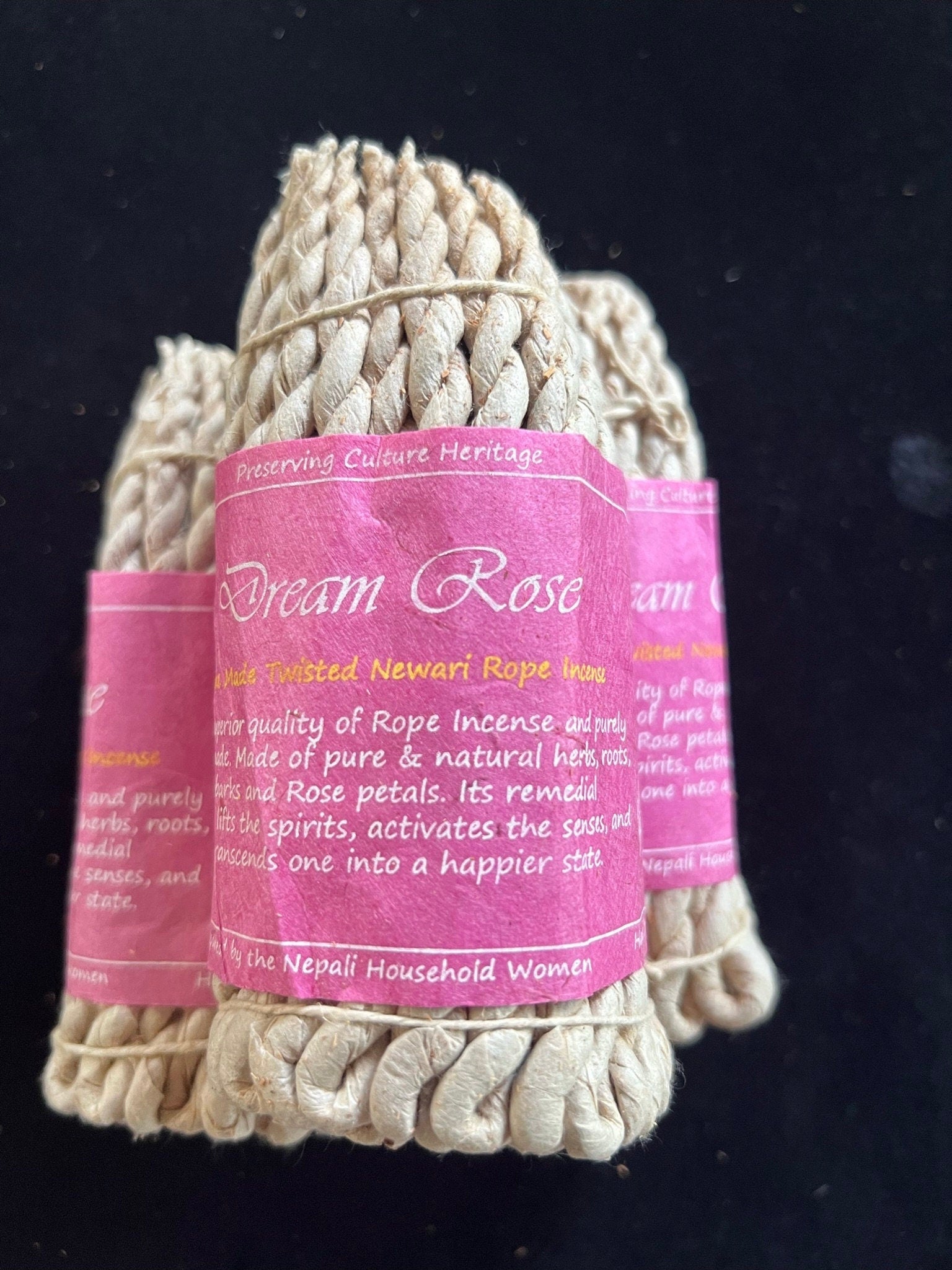 Dream Rose Nepali Rope Incense | Tibetan Incense | 50 ropes | 4.0 inches | Herbal Dhoop - The Incense Stick