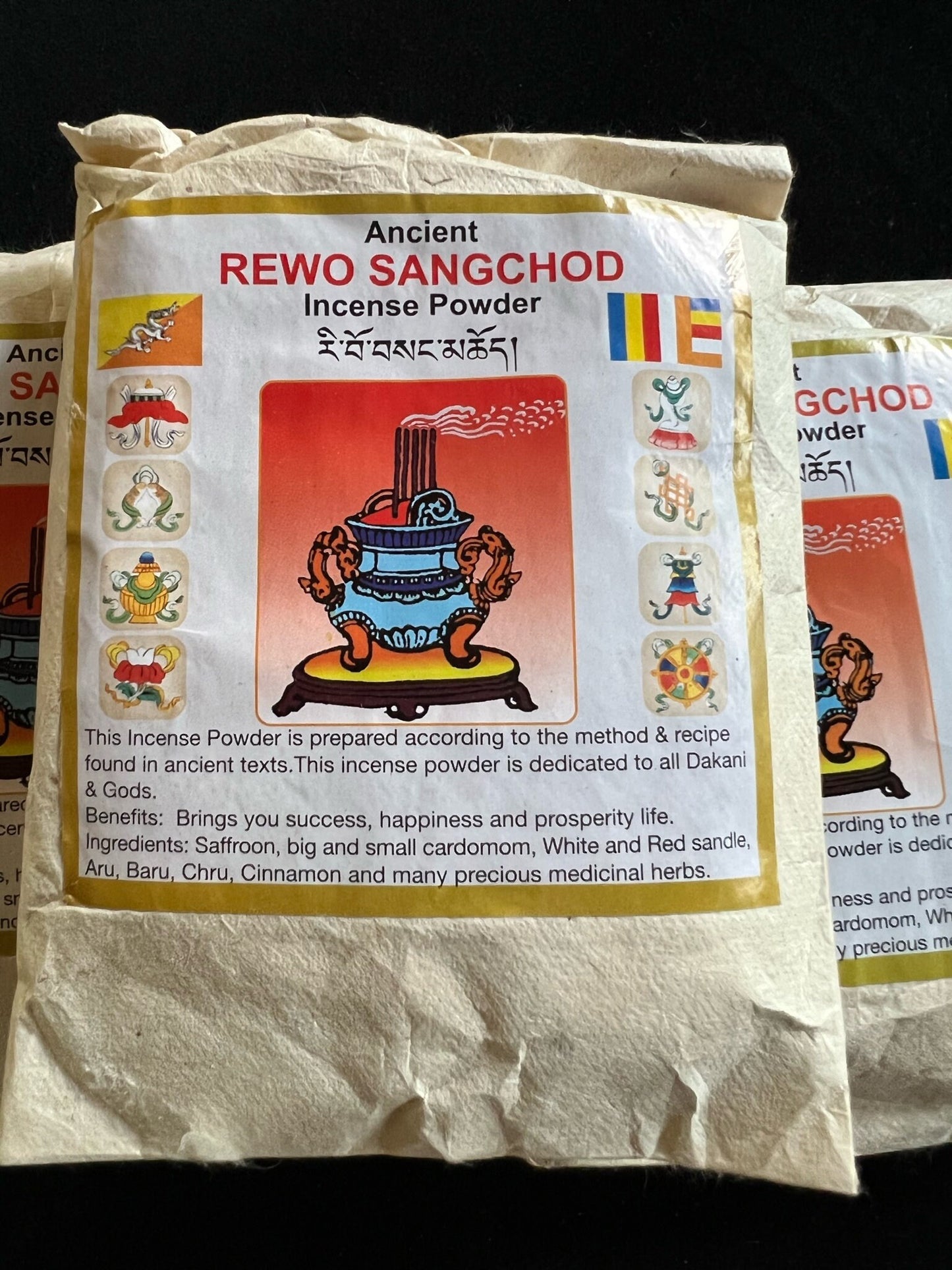 Bhutanese Riwo Sangcho Powder| Bhutanese Incense Powder | 80 grams | Rewo Sangchod - The Incense Stick