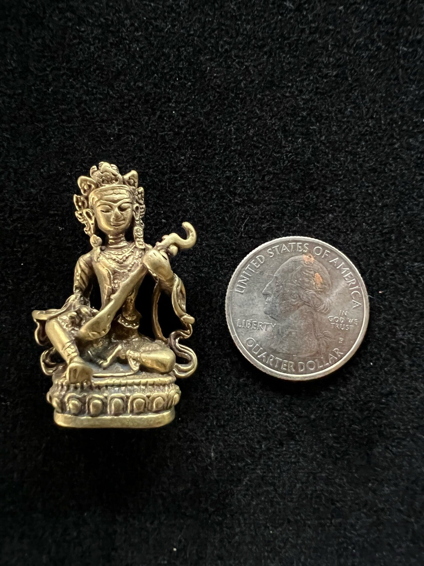 Small Saraswati Statue | Handmade | 1.75 inches by 1 inches | - The Incense Stick