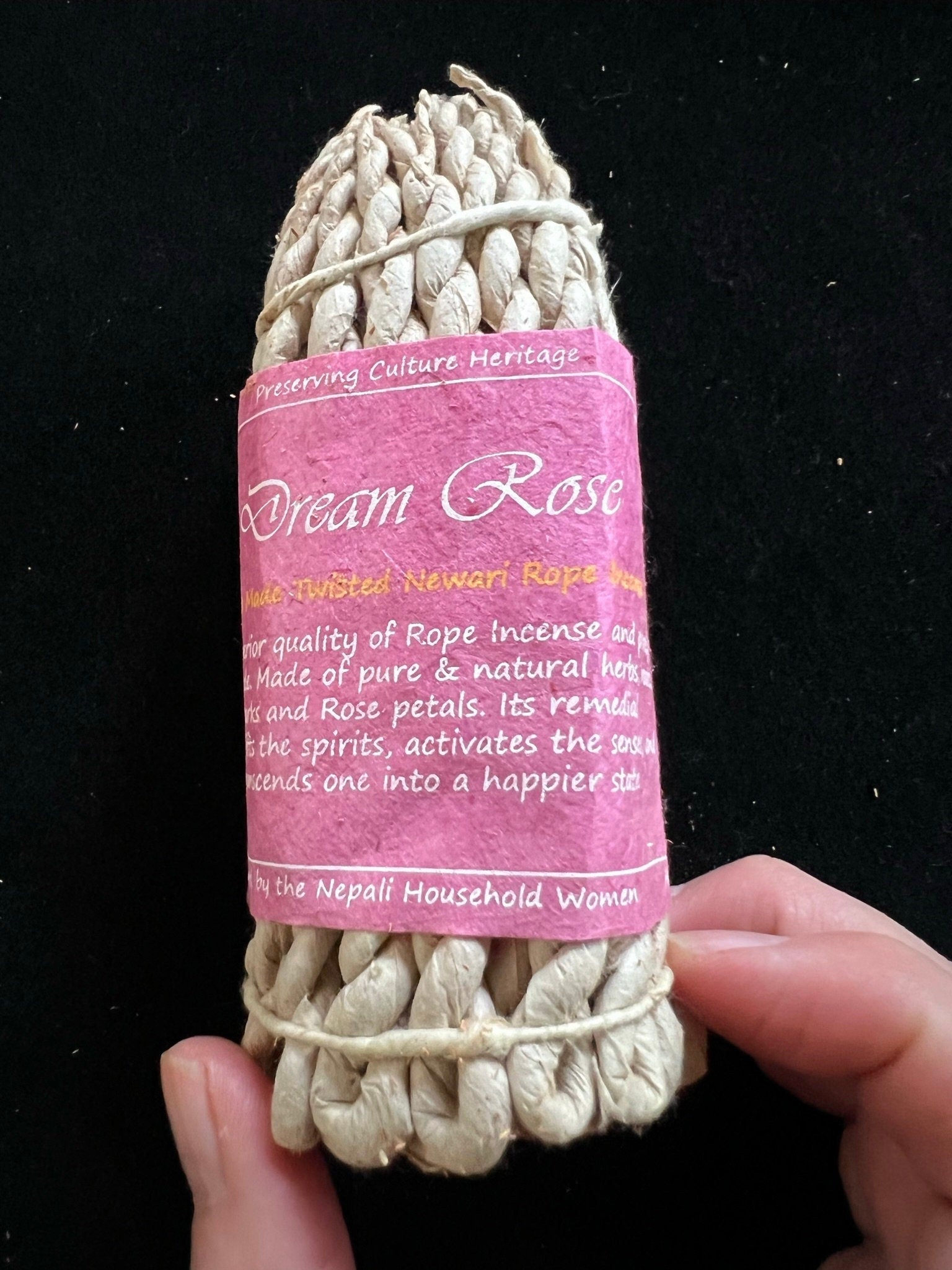 Dream Rose Nepali Rope Incense | Tibetan Incense | 50 ropes | 4.0 inches | Herbal Dhoop - The Incense Stick