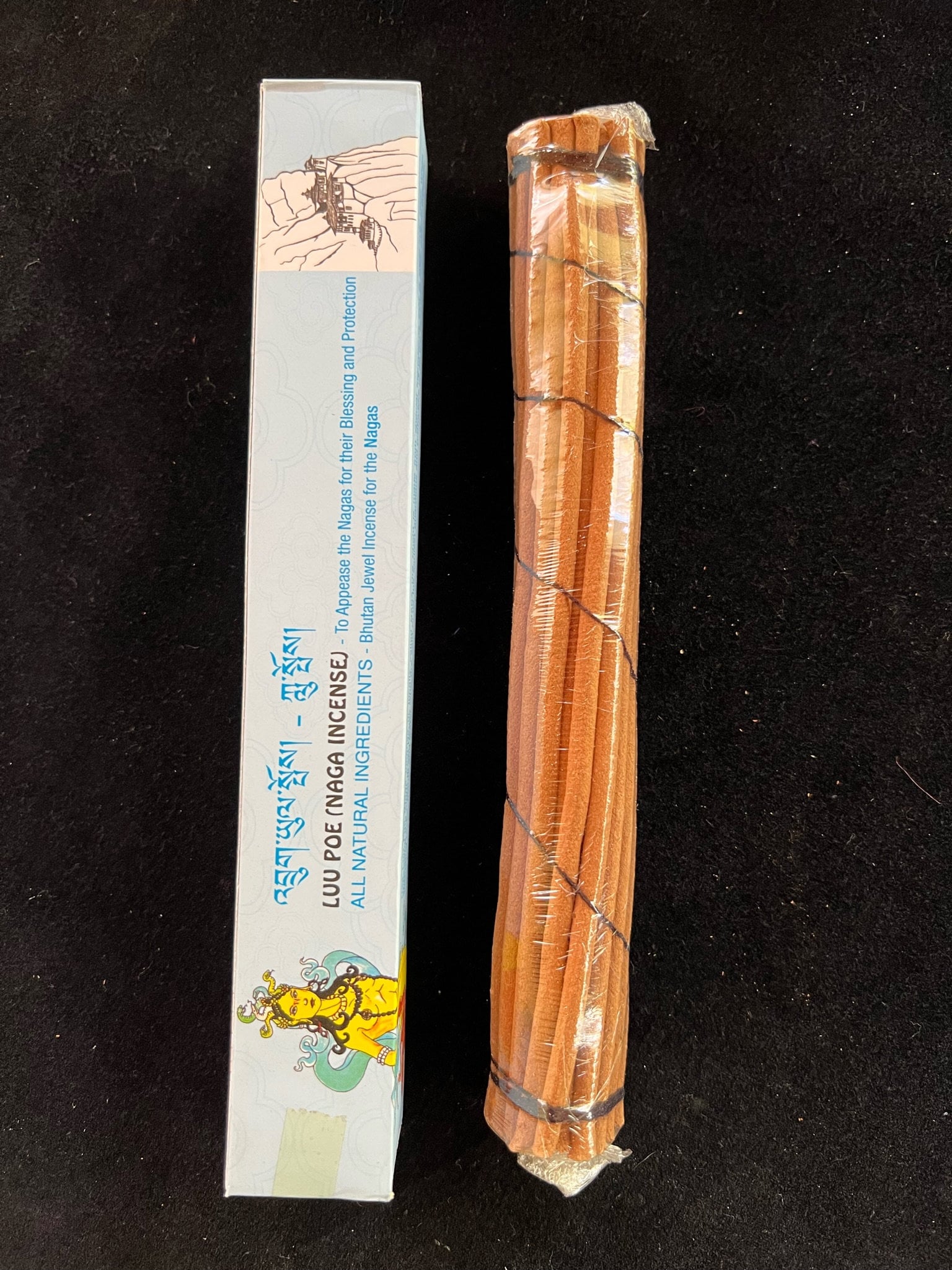 Luu Poe (Naga Incense) | Bhutanese Incense | 25 sticks | 8.5 inches | Bhutan Jewel Incense House - The Incense Stick