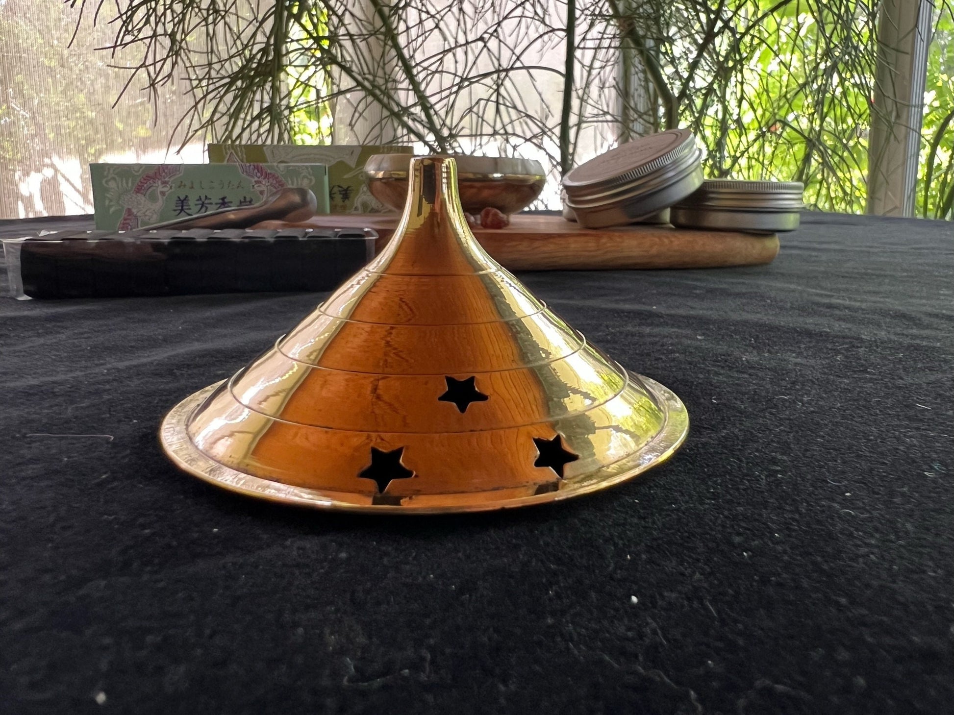 Brass and Mother of Pearl Incense Burner | Made in India - The Incense Stick