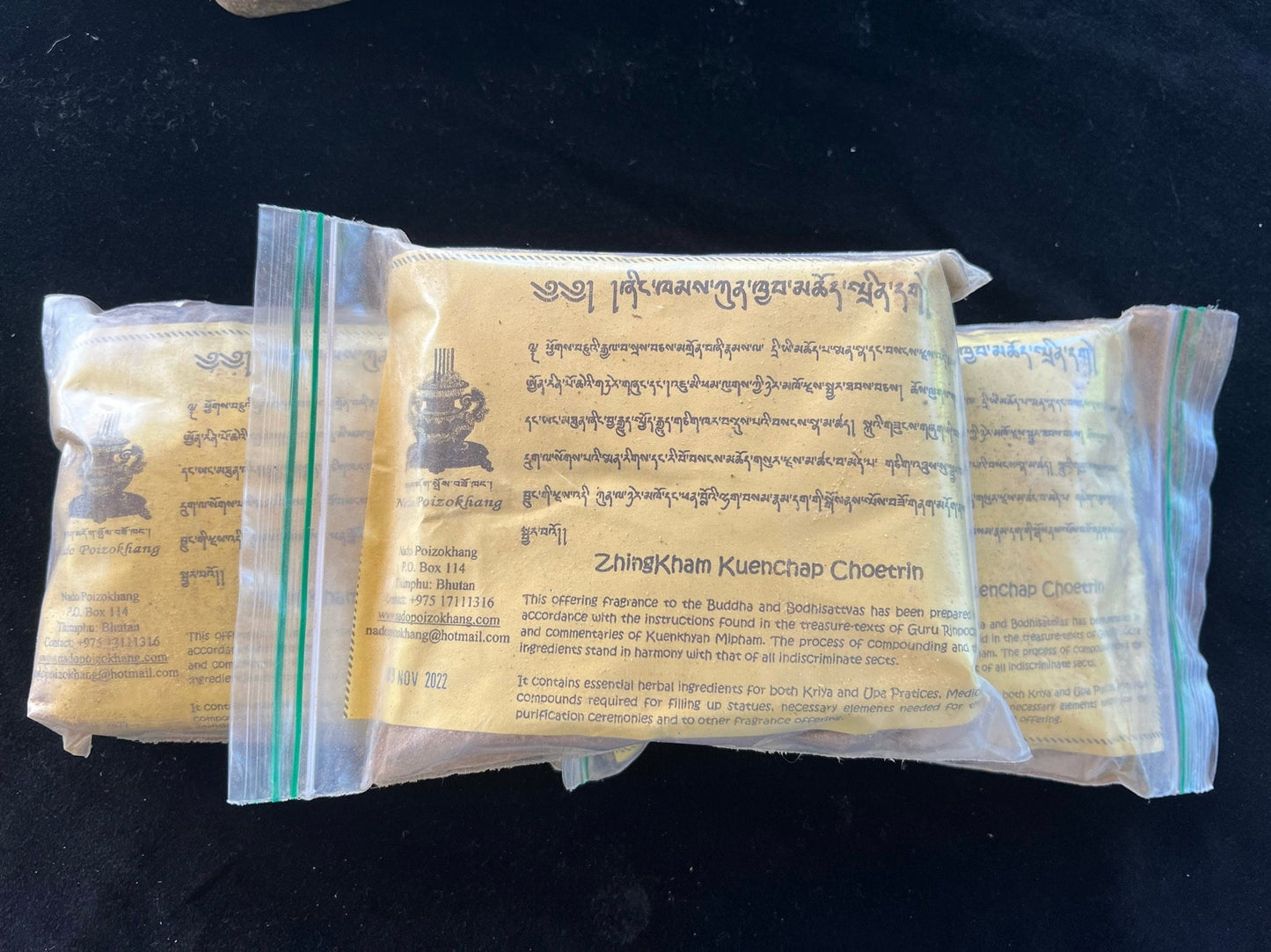 Nado Zhingkham Kuenchap Choetrin Powder Incense | Bhutanese Incense | 250 grams | Pure Incense | Nado Poizokhang - The Incense Stick