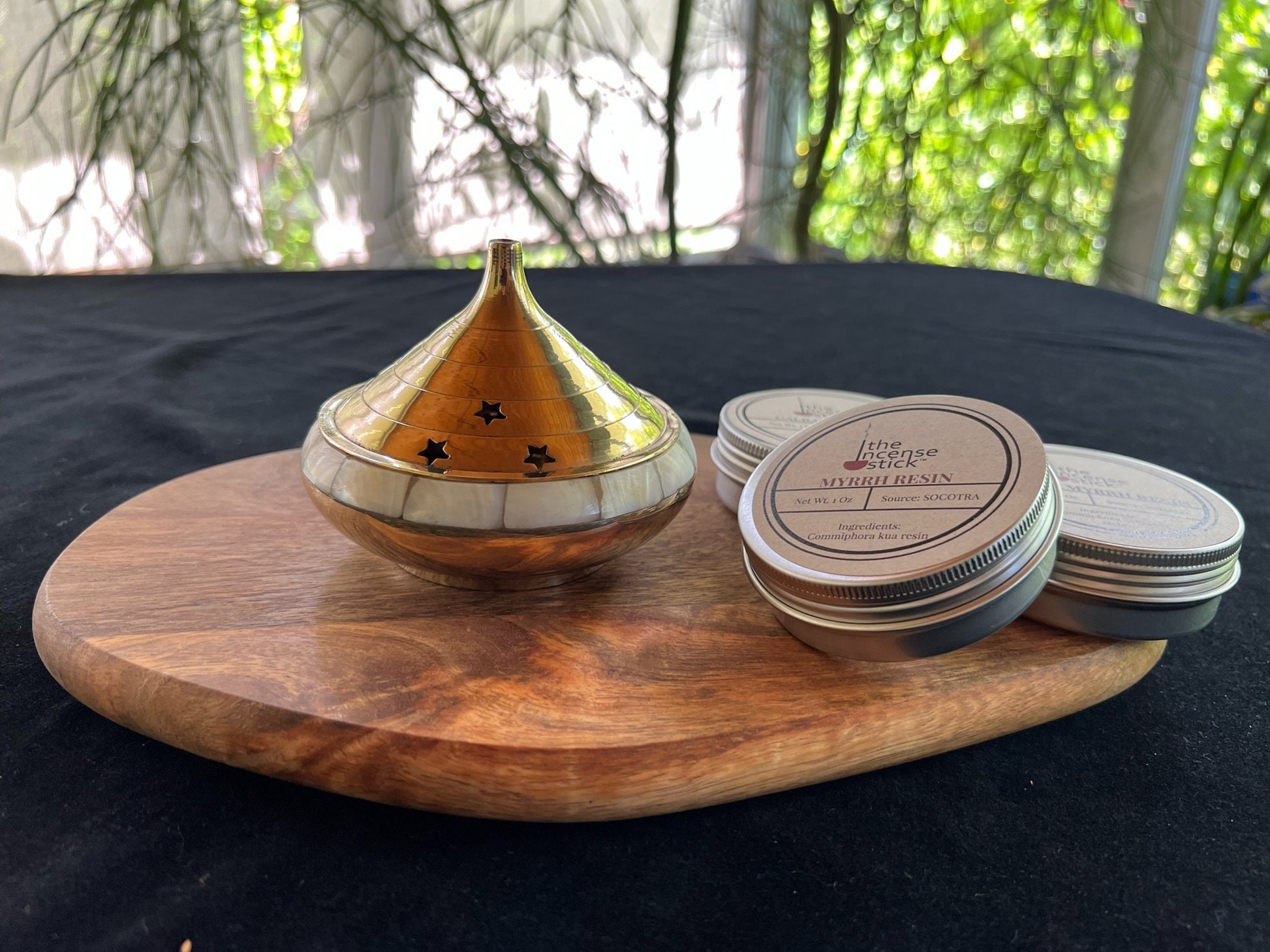 Brass and Mother of Pearl Incense Burner | Made in India - The Incense Stick