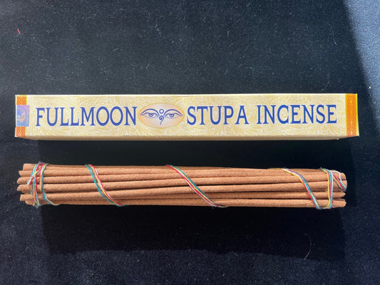 Full Moon Stupa Incense | Tibetan Incense | Lapchi Nesang Product | Made in Nepal | Approx 30 sticks | 8 inches long - The Incense Stick