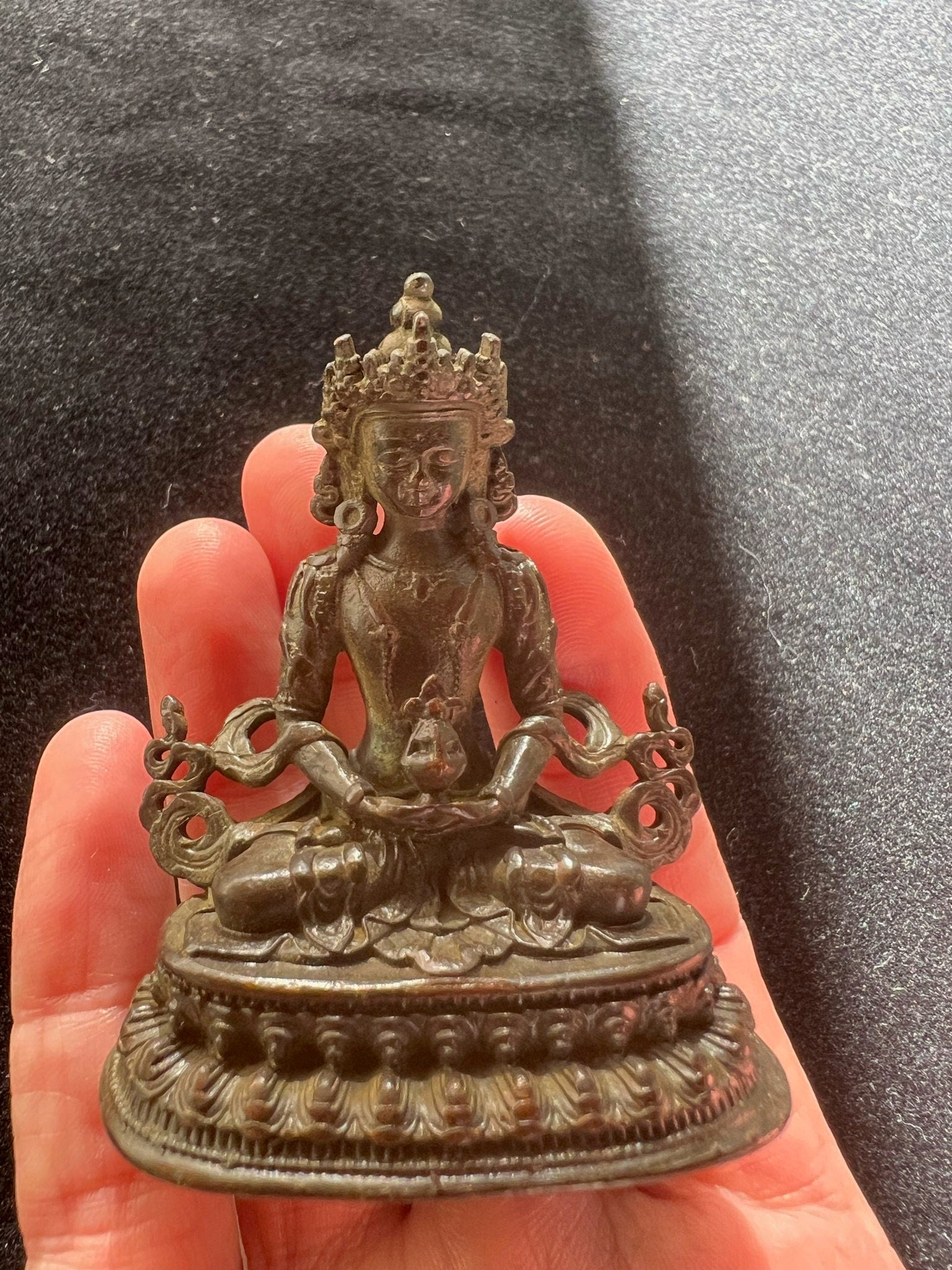 Deluxe Small Amitayus Statue | Handmade |2.5 inches | Buddha of Boundless Life | Longevity - The Incense Stick