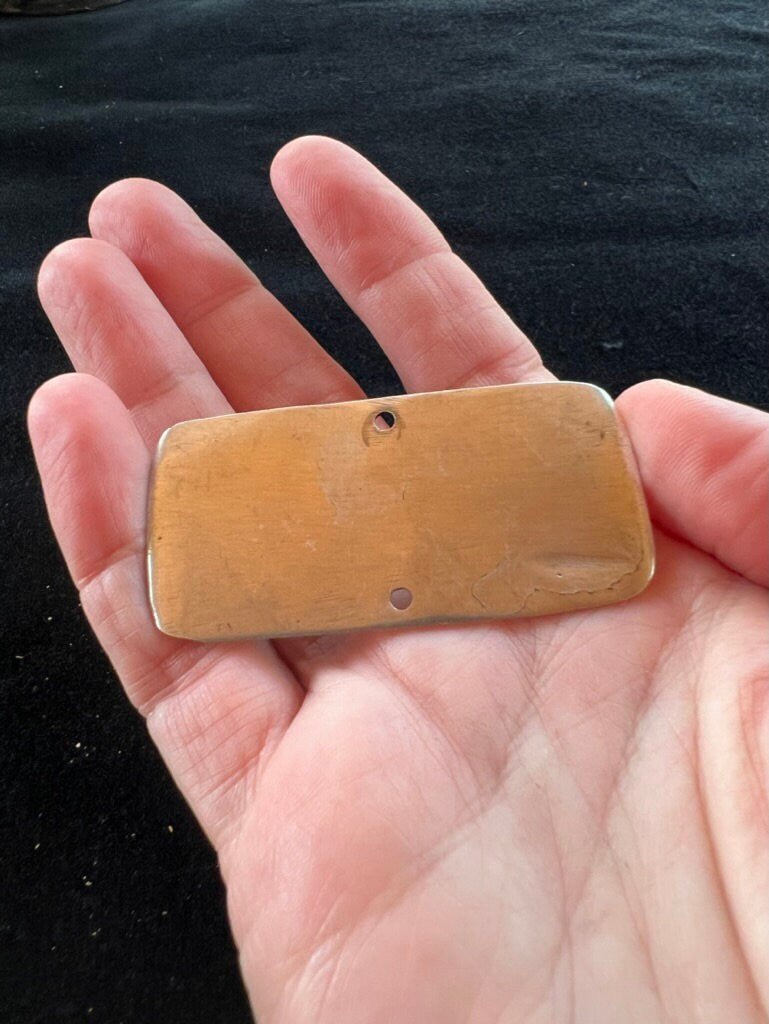 Om Mani Padme Hung Metal Door Plaque | Brass | 1.8 in by 2.36 in | Protection Blessing - The Incense Stick