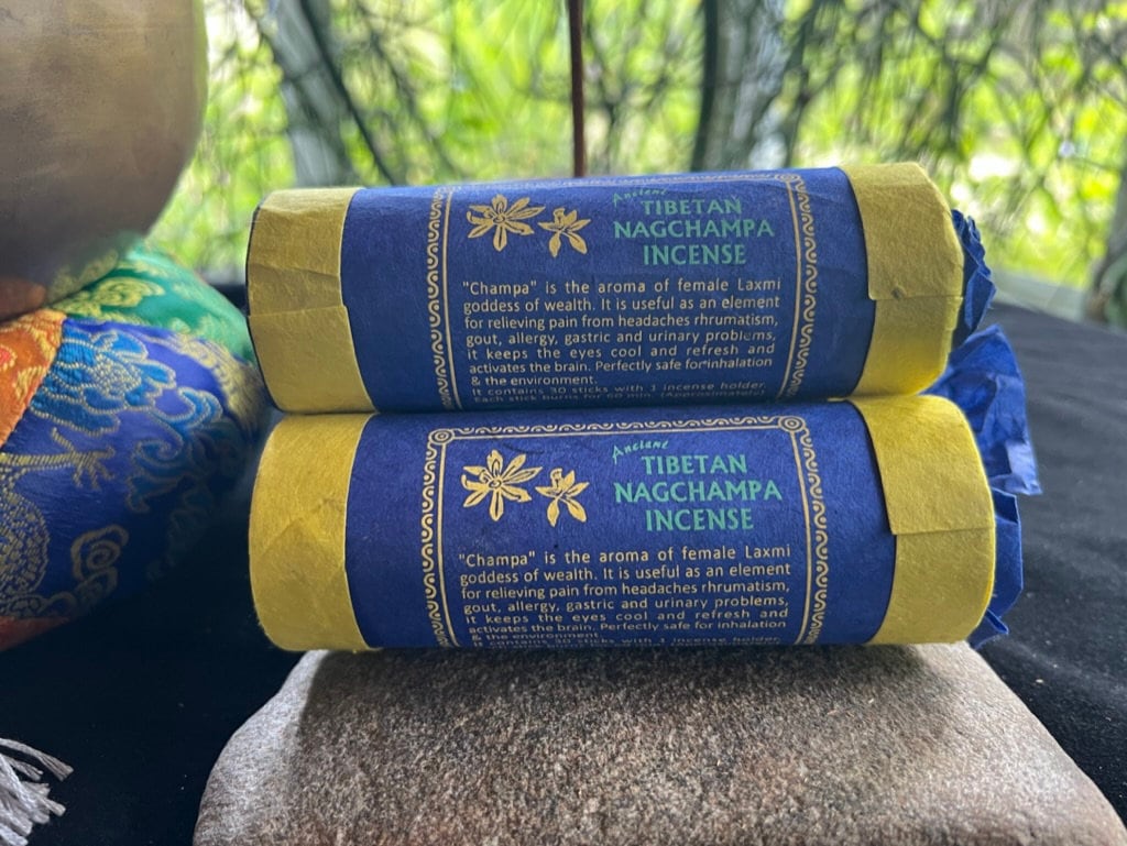 Ancient Tibetan Nag Champa Incense | Tibetan Incense | 30 sticks | w/ Mini Incense Holder - The Incense Stick