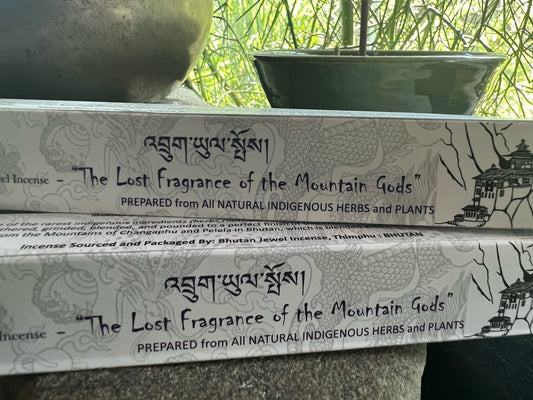 The Lost Fragrance of the Mountain Gods (LhaYul) Incense | Bhutanese Incense | 30 sticks | 8.5 inches | Bhutan Jewel Incense House - The Incense Stick