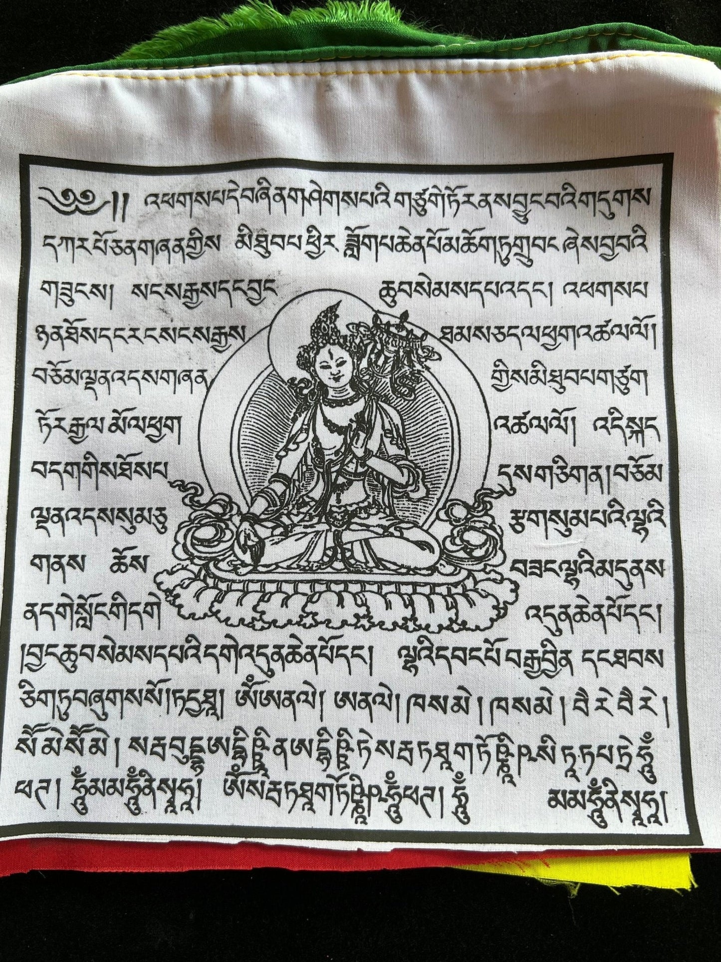 Mixed Deity Tibetan Prayer Flags | 8in x 8in | 1 strand of 25 flags | Highest Quality - The Incense Stick