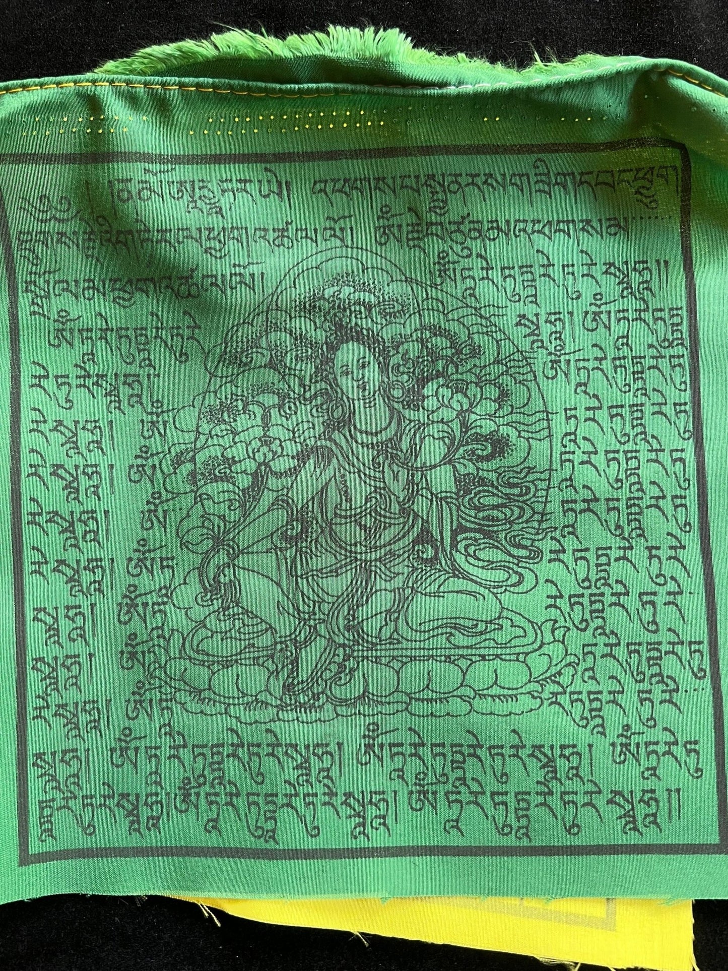 Mixed Deity Tibetan Prayer Flags | 8in x 8in | 1 strand of 25 flags | Highest Quality - The Incense Stick