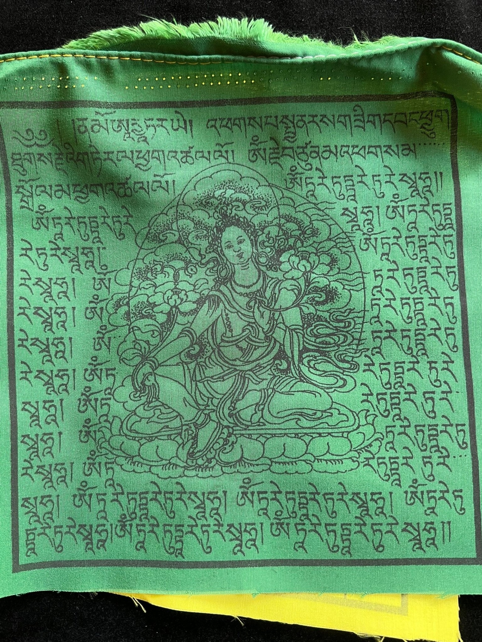 Mixed Deity Tibetan Prayer Flags | 8in x 8in | 1 strand of 25 flags | Highest Quality - The Incense Stick