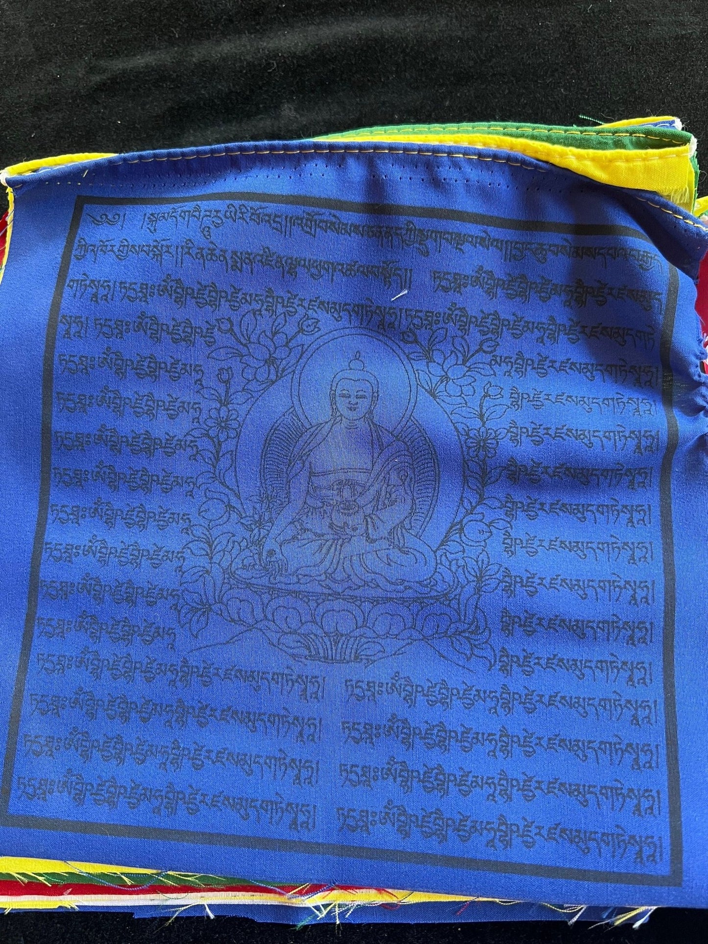 Mixed Deity Tibetan Prayer Flags | 8in x 8in | 1 strand of 25 flags | Highest Quality - The Incense Stick