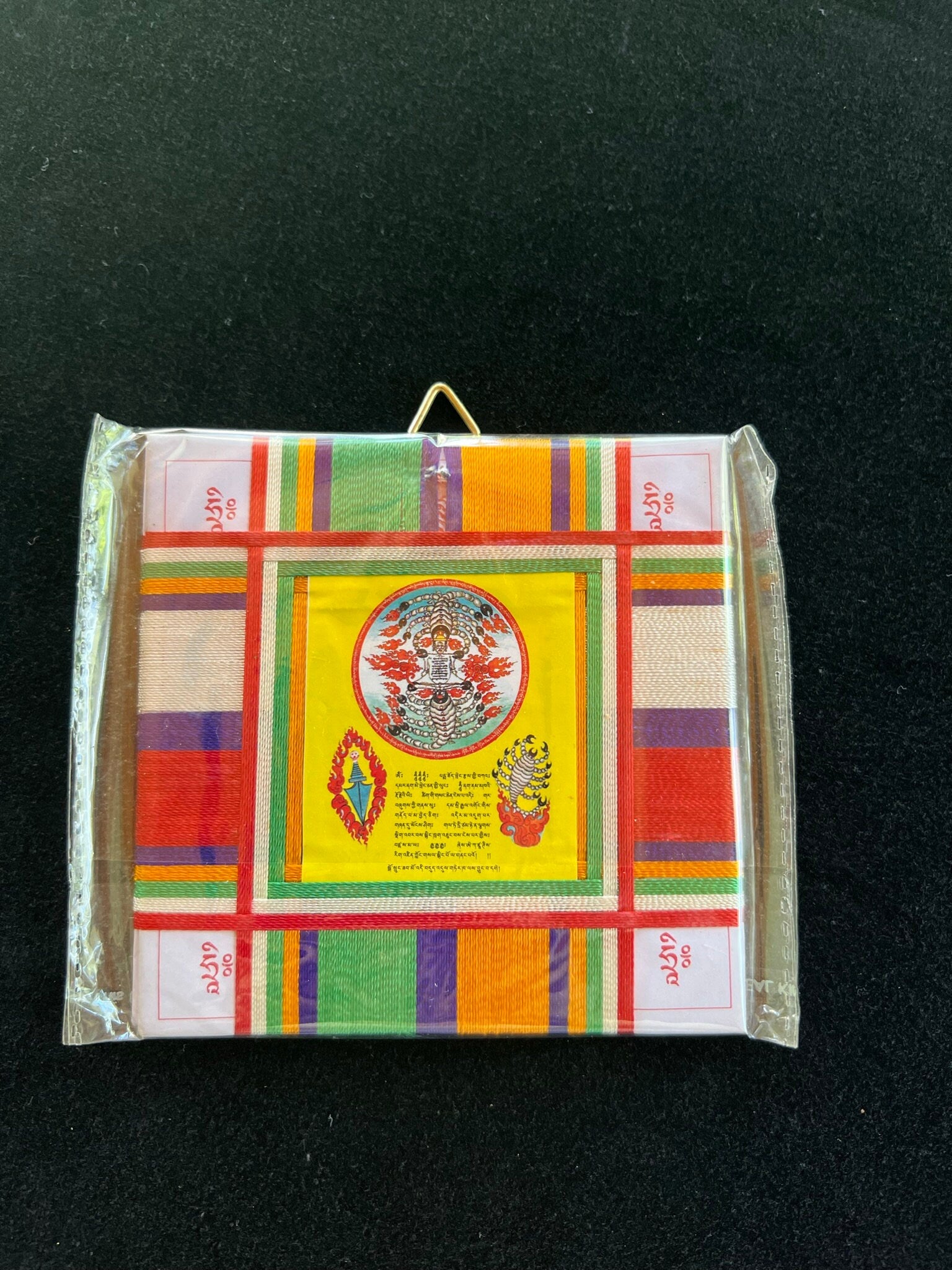 Scorpion Protection Yantra Protective Amulet | | 4.5 in by 4.5 in | Protection Blessing | Tibetan Astrology Thangka - The Incense Stick