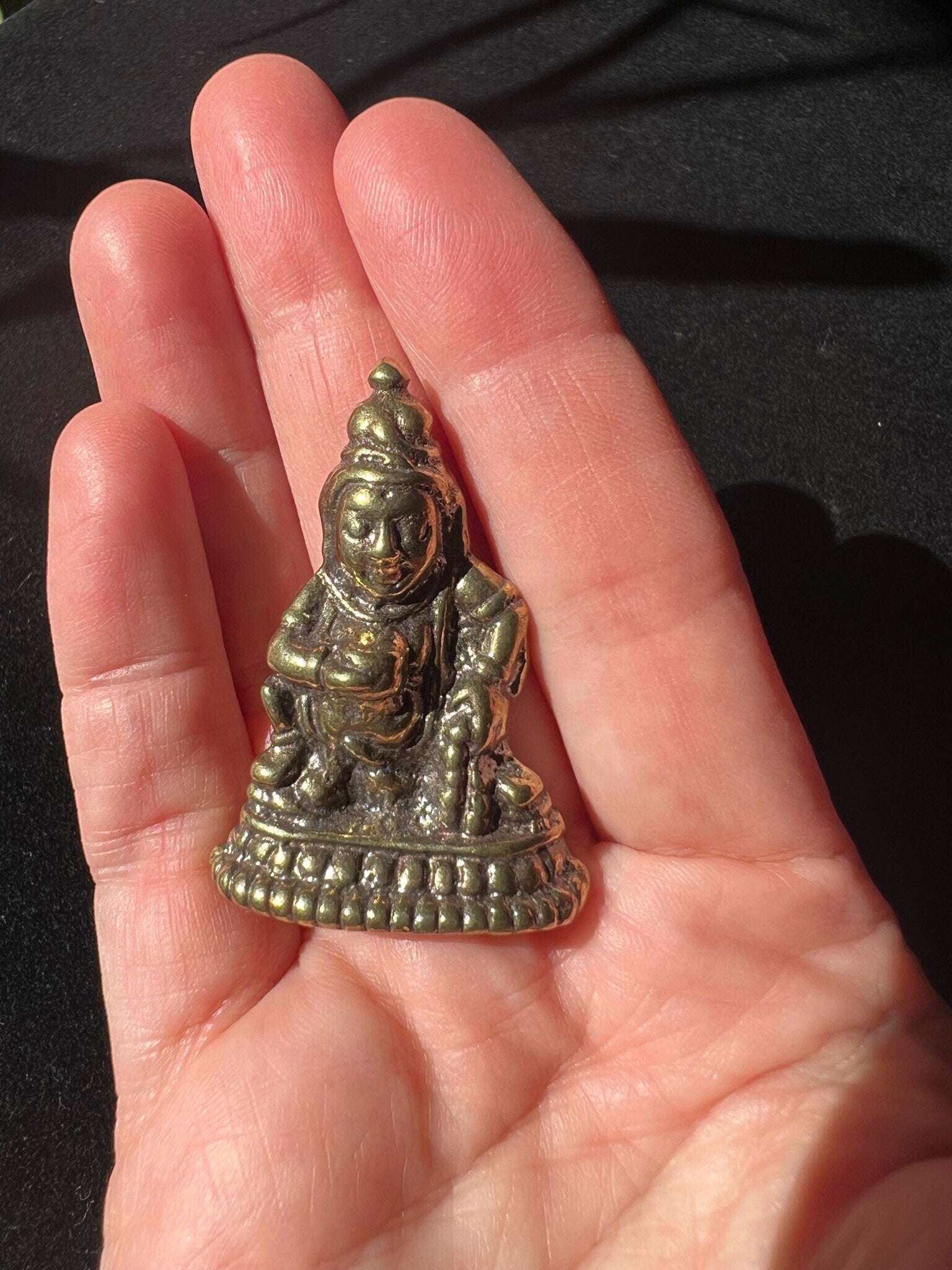 Small Black Dzambhala Statue | Handmade | Brass | 1.75 inches | Standing Dzambhala - The Incense Stick