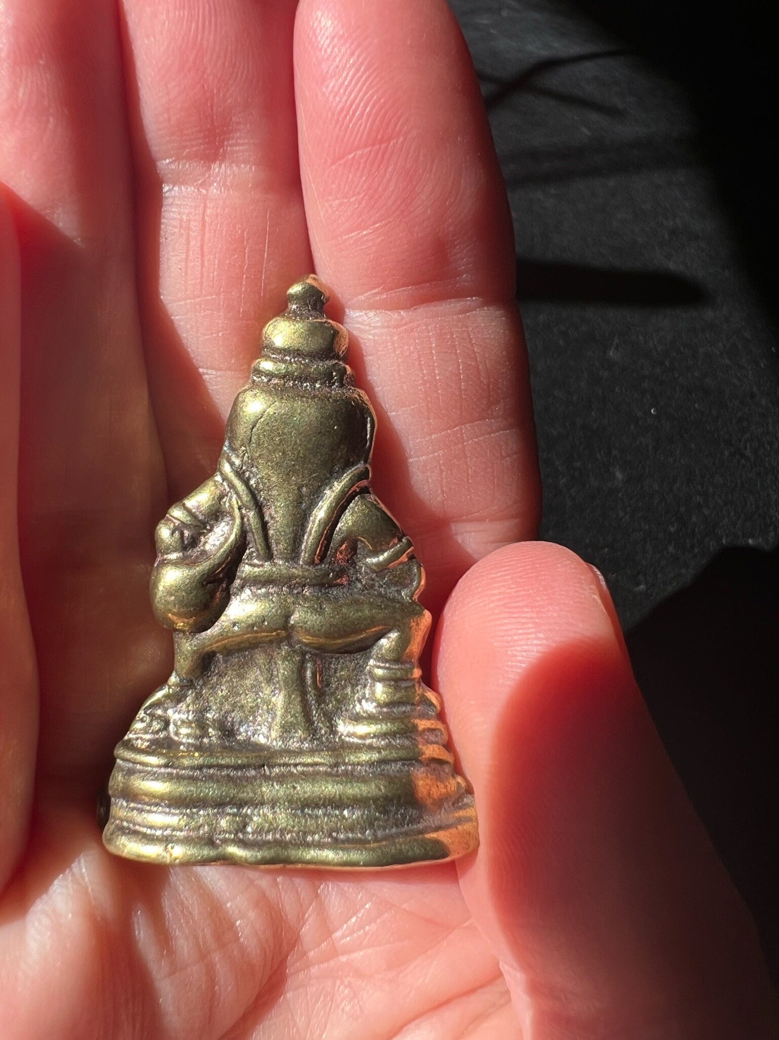 Small Black Dzambhala Statue | Handmade | Brass | 1.75 inches | Standing Dzambhala - The Incense Stick
