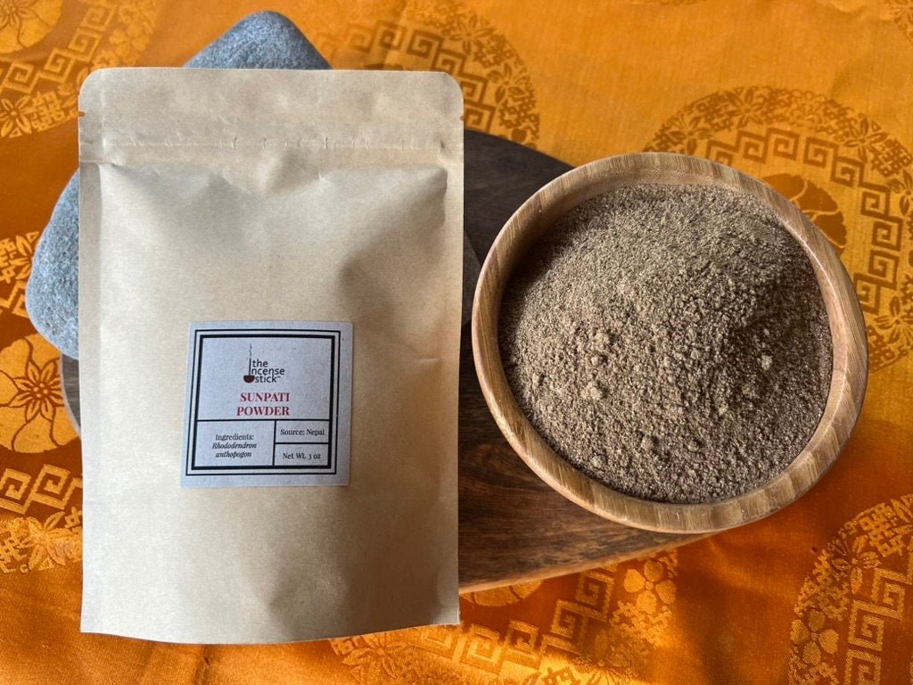 Sunpati Powder| 3 oz | Nepal | Rhododendron anthopogon | Incense Base | Anthopogon - The Incense Stick