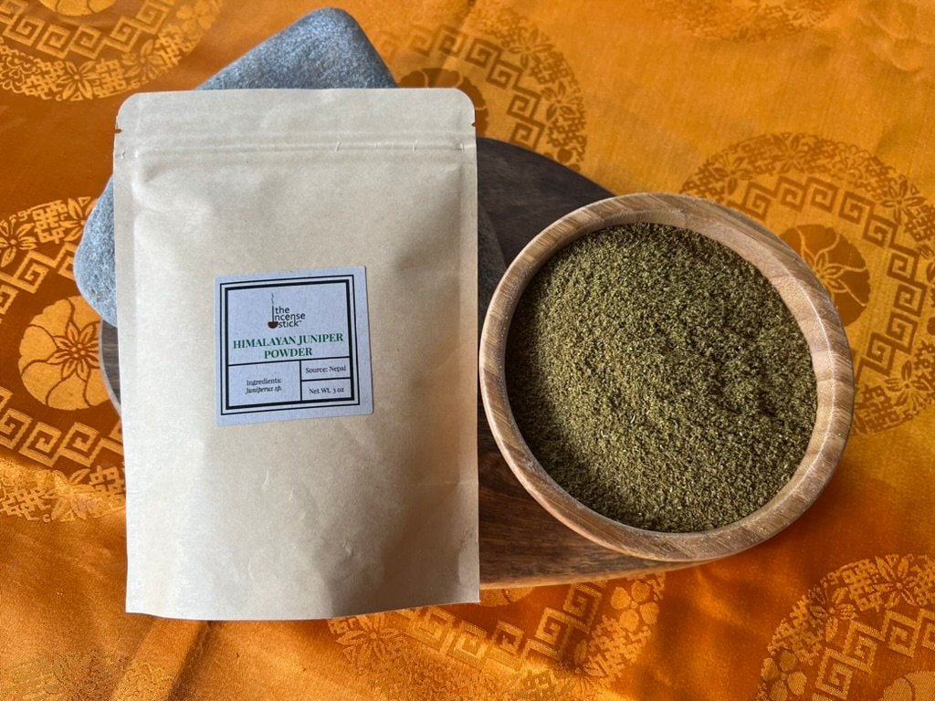 Himalayan Juniper Powder| 3 oz | Nepal | Juniperus sp. | Incense Base | - The Incense Stick