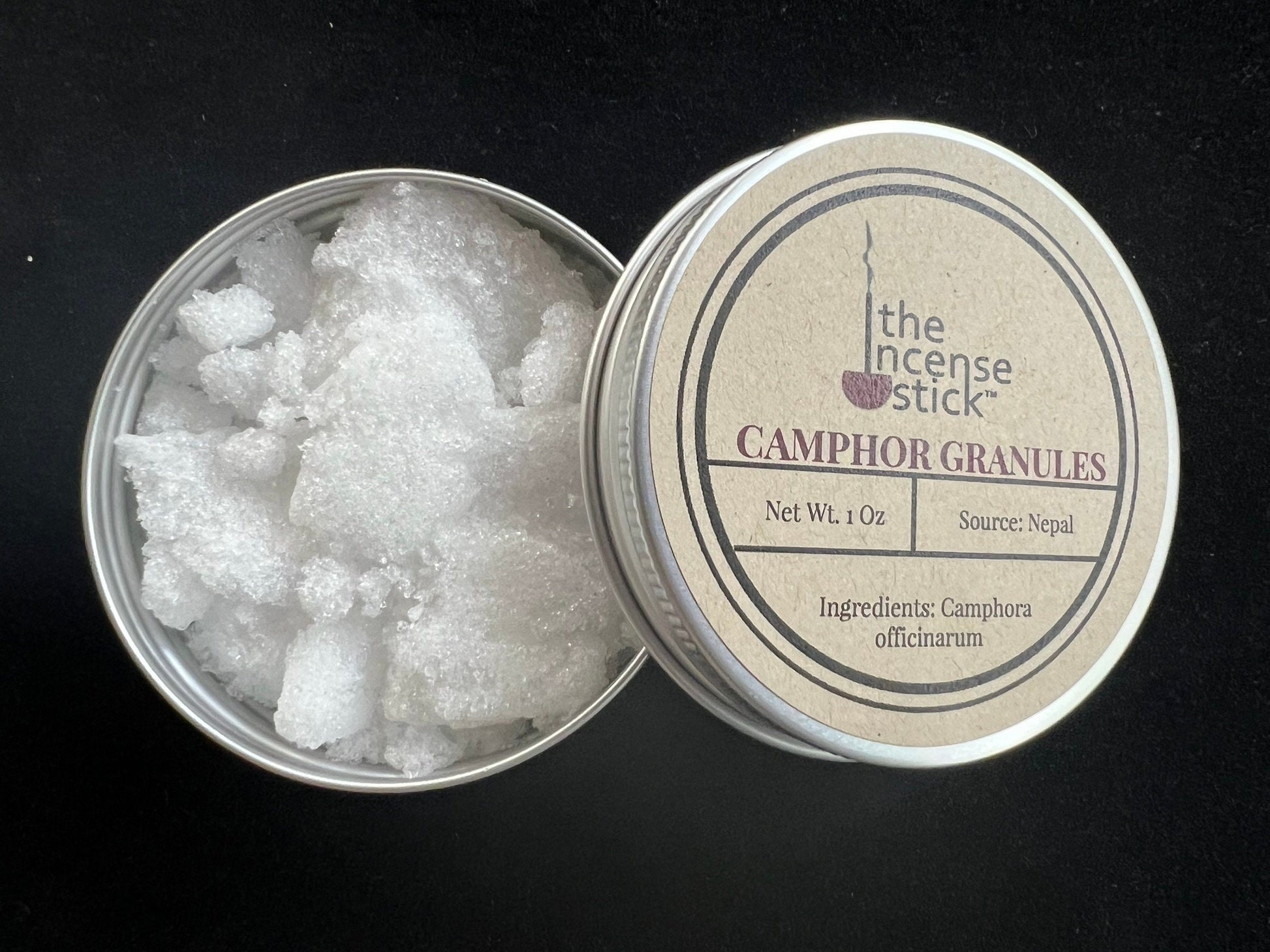 Camphor Granules | Camphora officinarum | 1 ounce | Nepal | Premium Quality Camphor | Kapoor | Incense - The Incense Stick