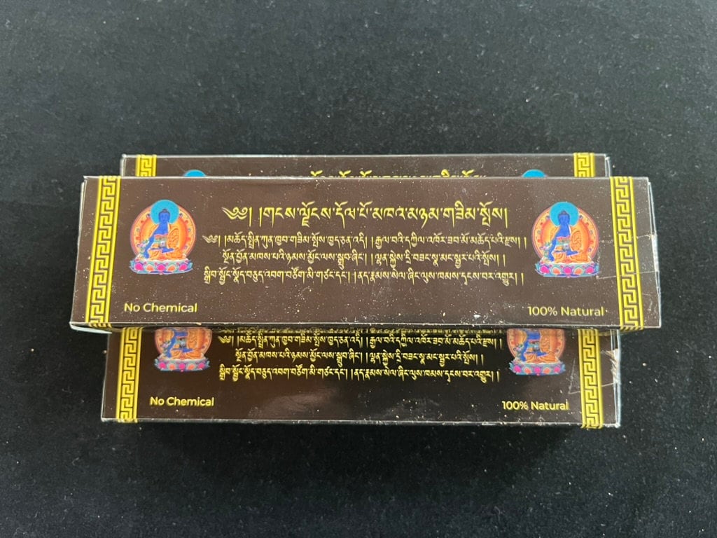 Himalayan Dolpo Khanyam Herbal Incense - Black Box | Nepal | Approximately 55 - 60 sticks | 7 inches | 2 Rolls in 1 Sliding Box - The Incense Stick