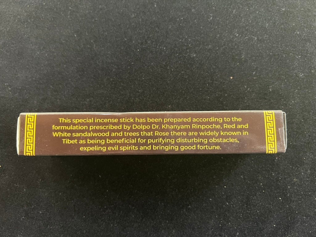 Himalayan Dolpo Khanyam Herbal Incense - Black Box | Nepal | Approximately 55 - 60 sticks | 7 inches | 2 Rolls in 1 Sliding Box - The Incense Stick